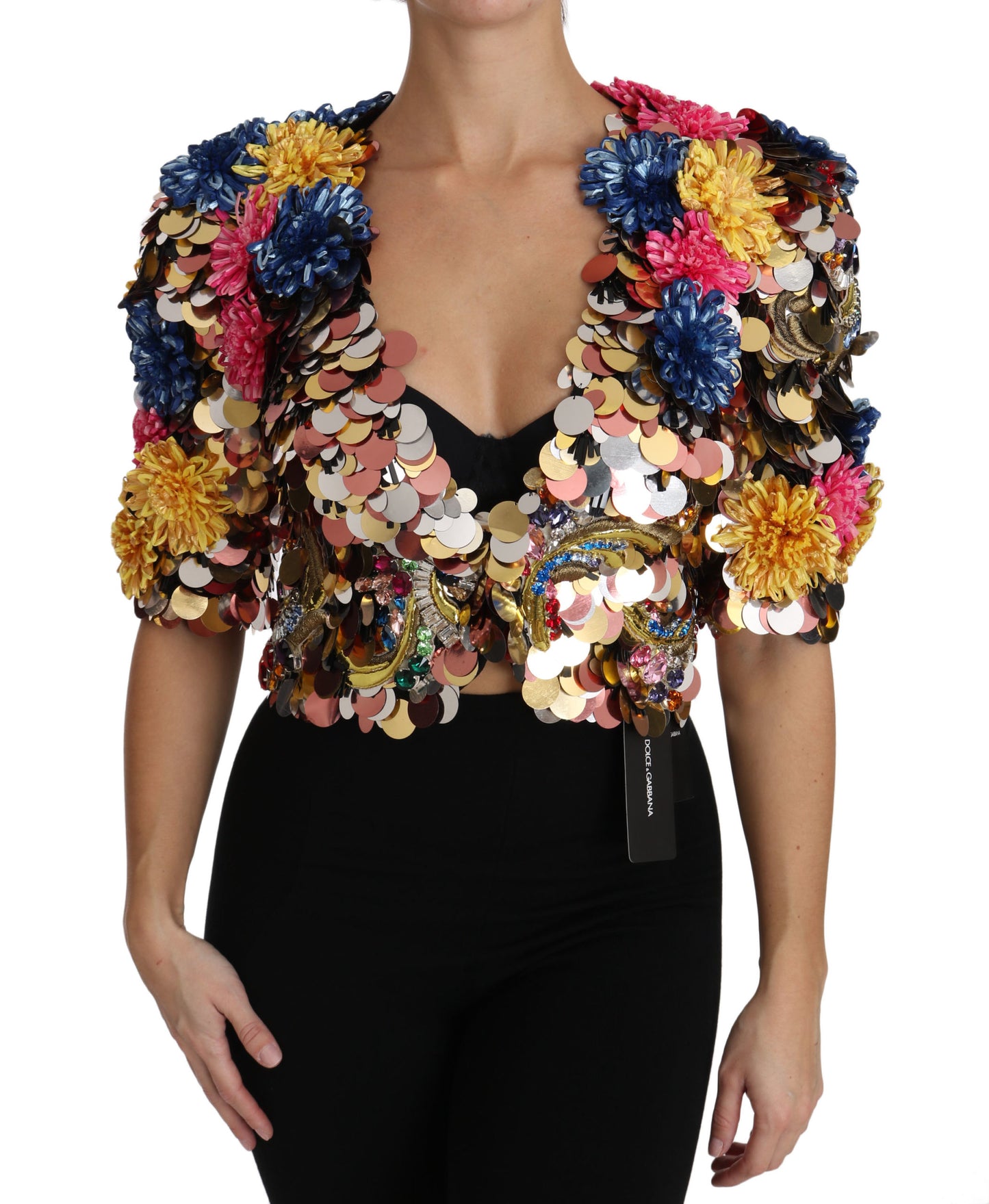 Veste courte ornée de cristaux Dolce & Gabbana Enchanted Sicily