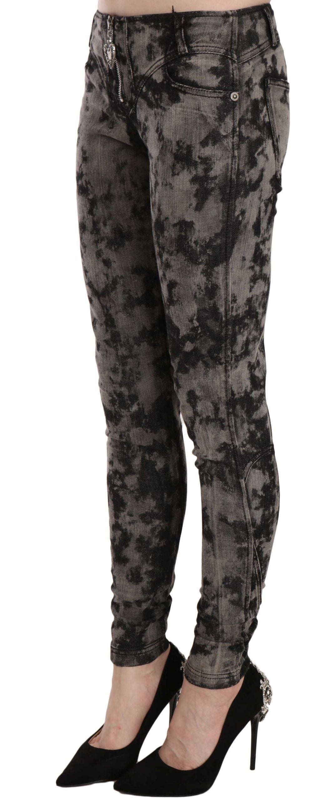 Pantalon skinny taille basse élégant en denim Just Cavalli