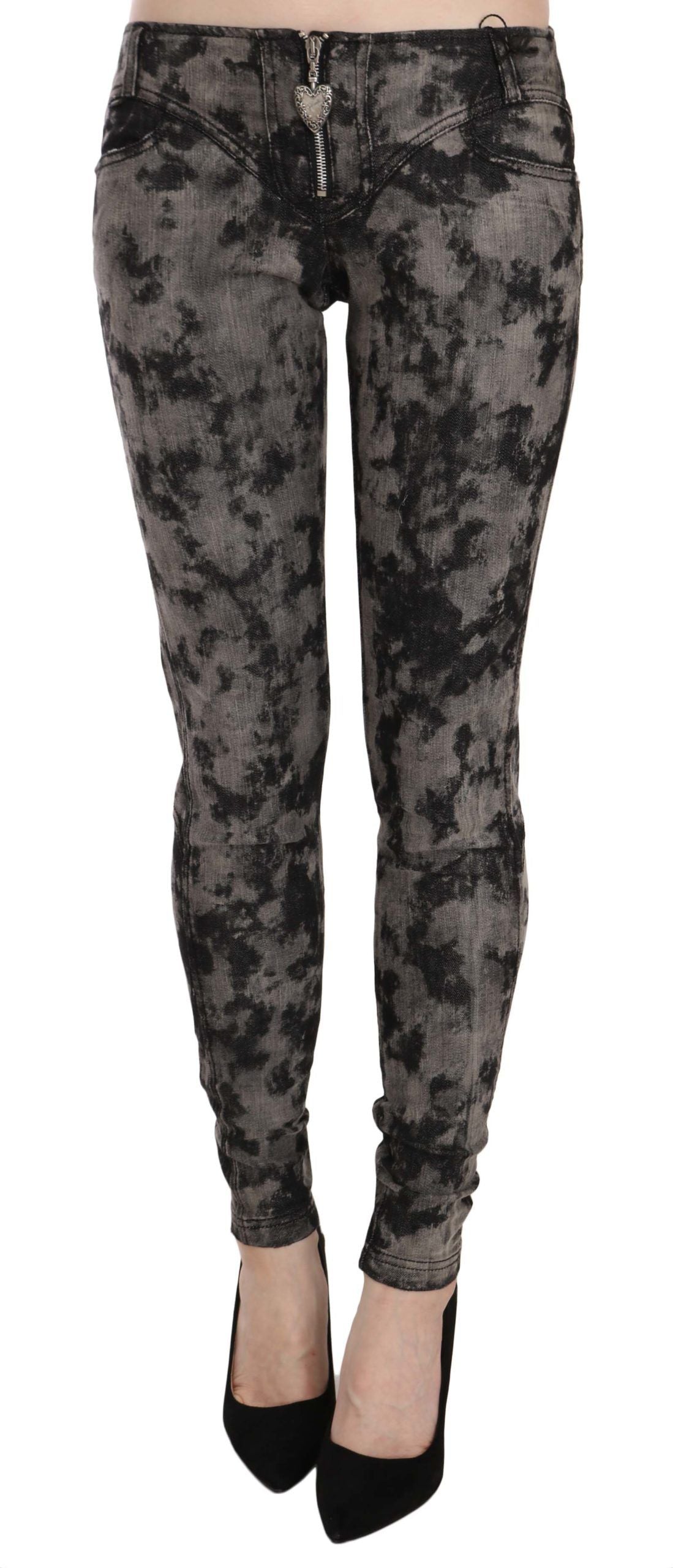 Pantalon skinny taille basse élégant en denim Just Cavalli