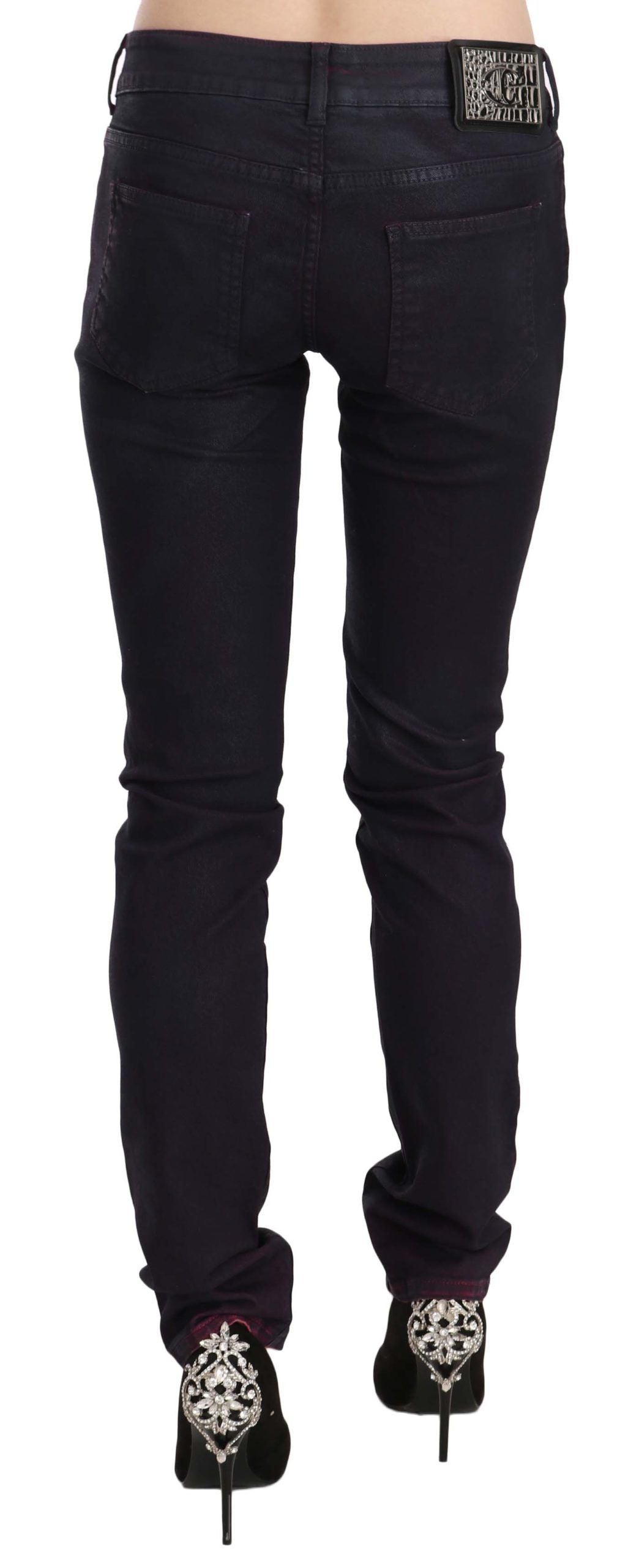 Jean skinny taille basse noir chic Just Cavalli