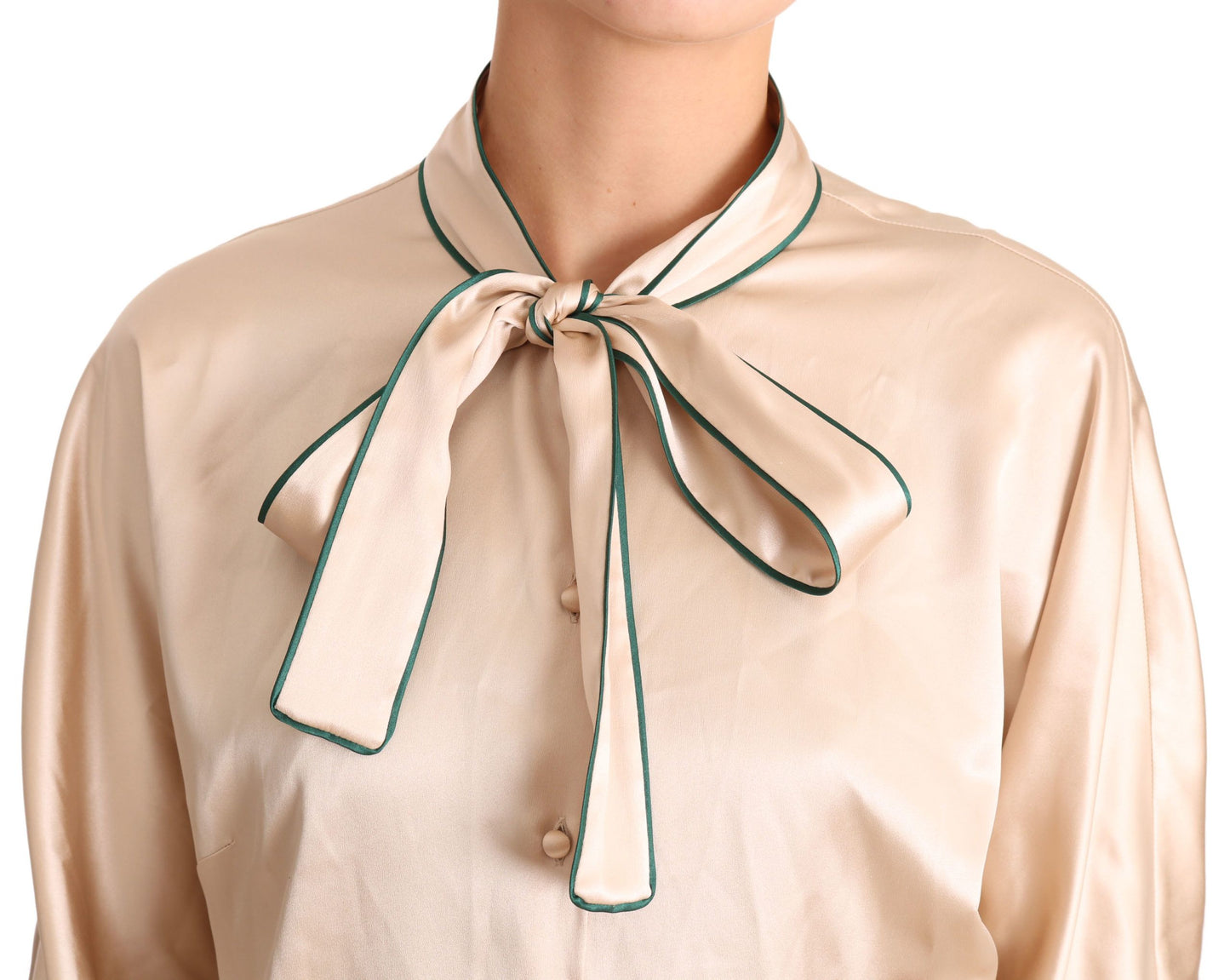 Dolce & Gabbana - Chemisier élégant en soie mélangée beige
