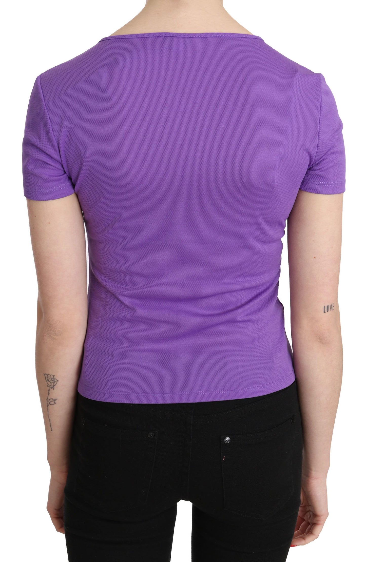 Haut décontracté violet chic GF Ferre pour une élégance au quotidien