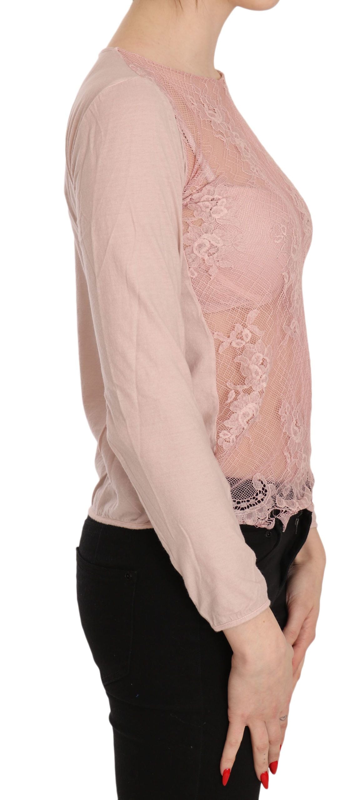 PINK MEMORIES Chemisier chic en coton transparent rose