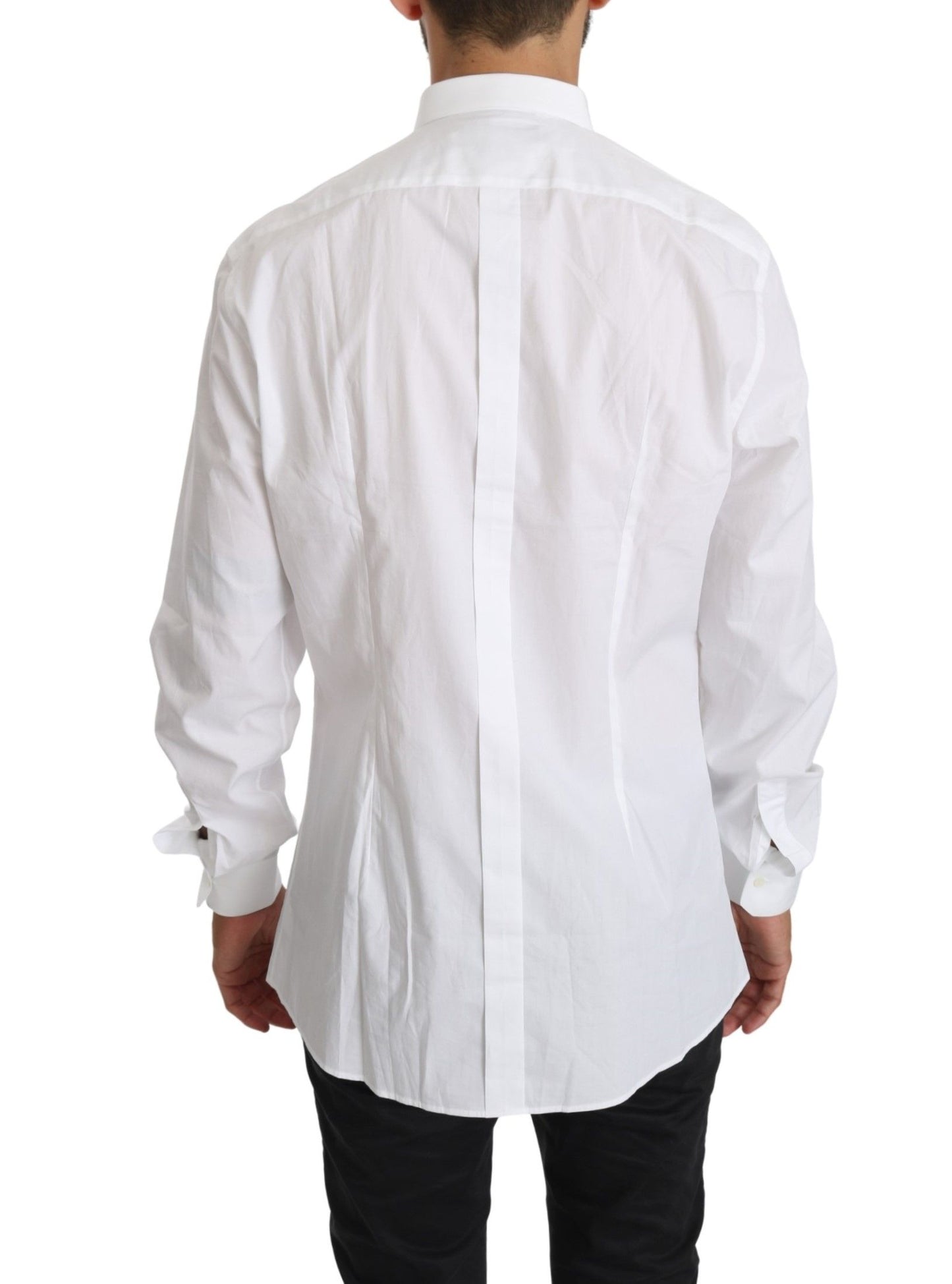 Dolce & Gabbana White Cotton Long Sleeve Top Shirt by Dolce & Gabbana