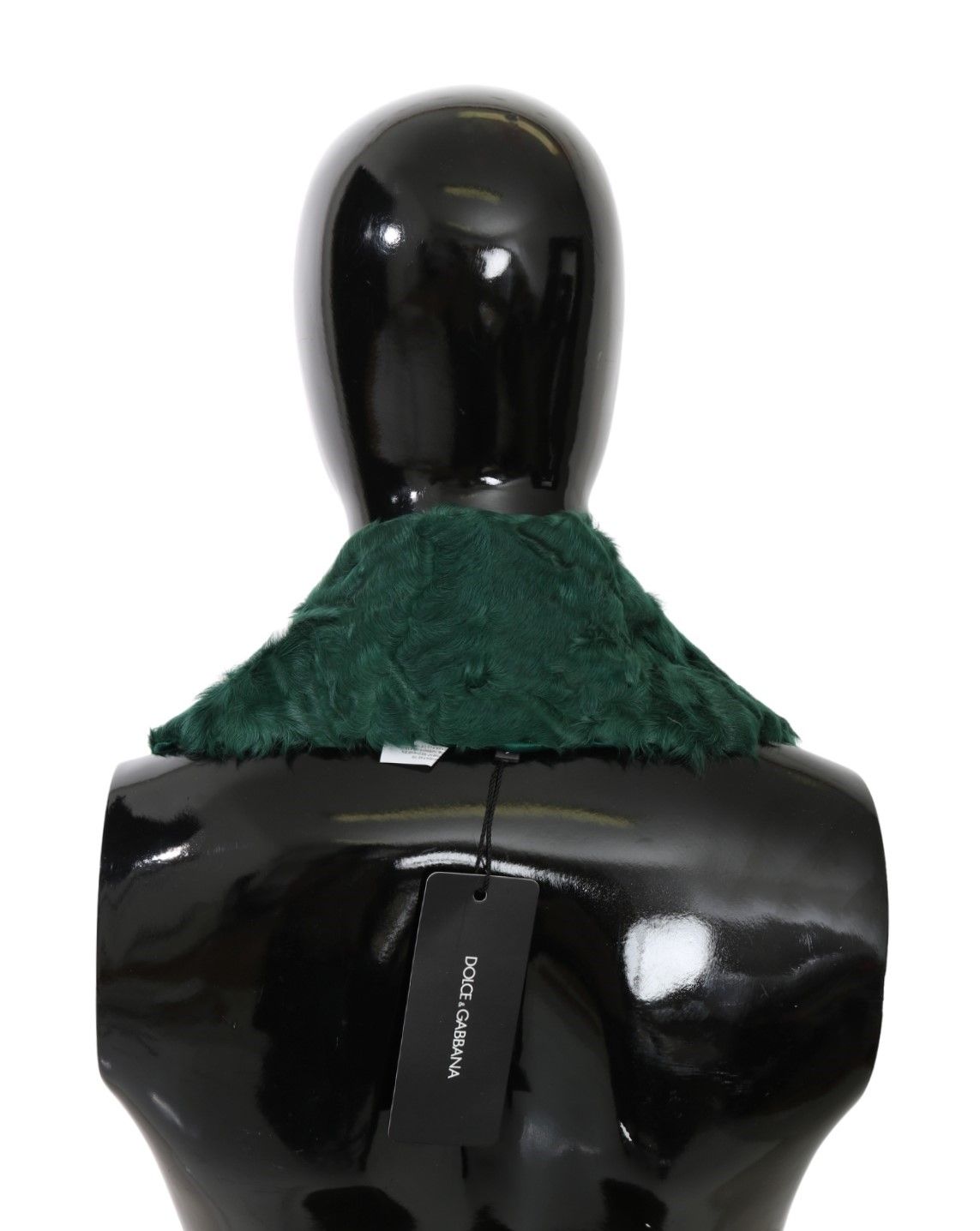 Écharpe élégante en fourrure d'agneau Dolce & Gabbana en vert luxuriant