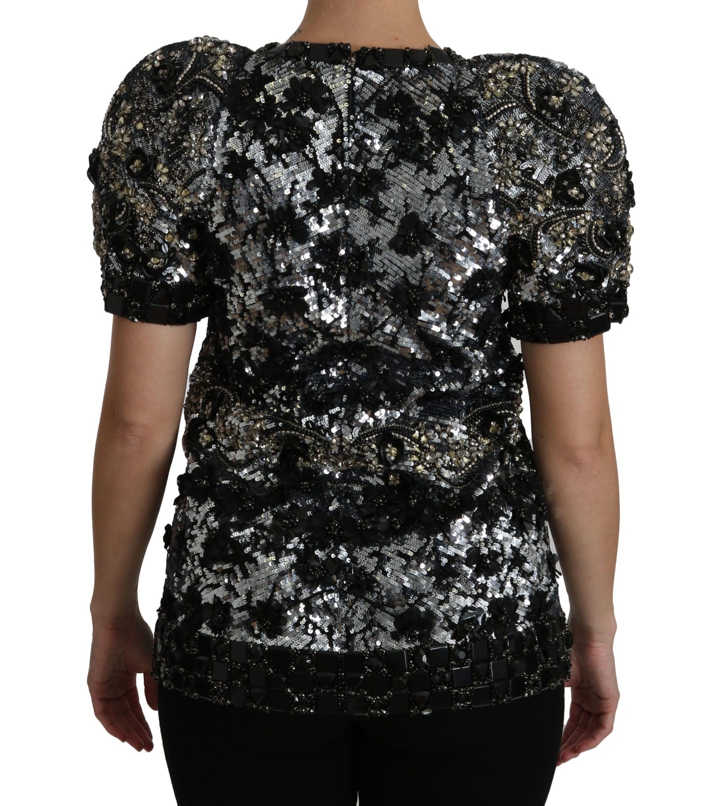 Dolce & Gabbana Haut ras du cou orné de cristaux et de paillettes