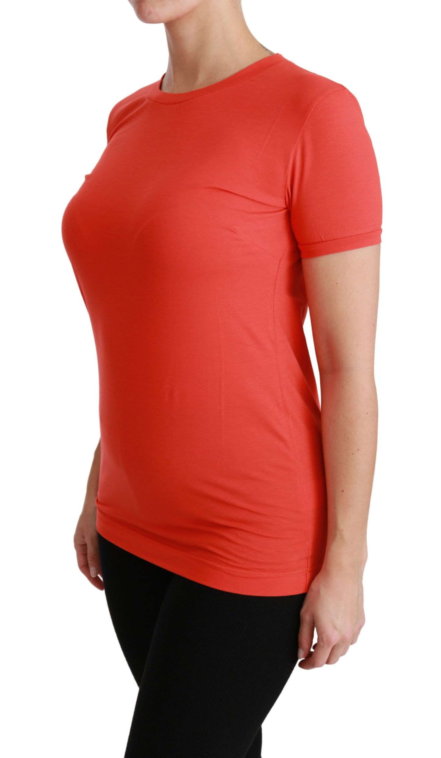 T-shirt à manches courtes et col ras du cou rouge élégant Dolce & Gabbana