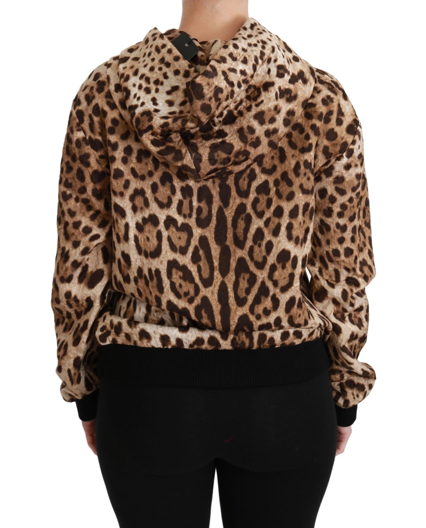 Pull à capuche élégant à imprimé léopard Dolce & Gabbana