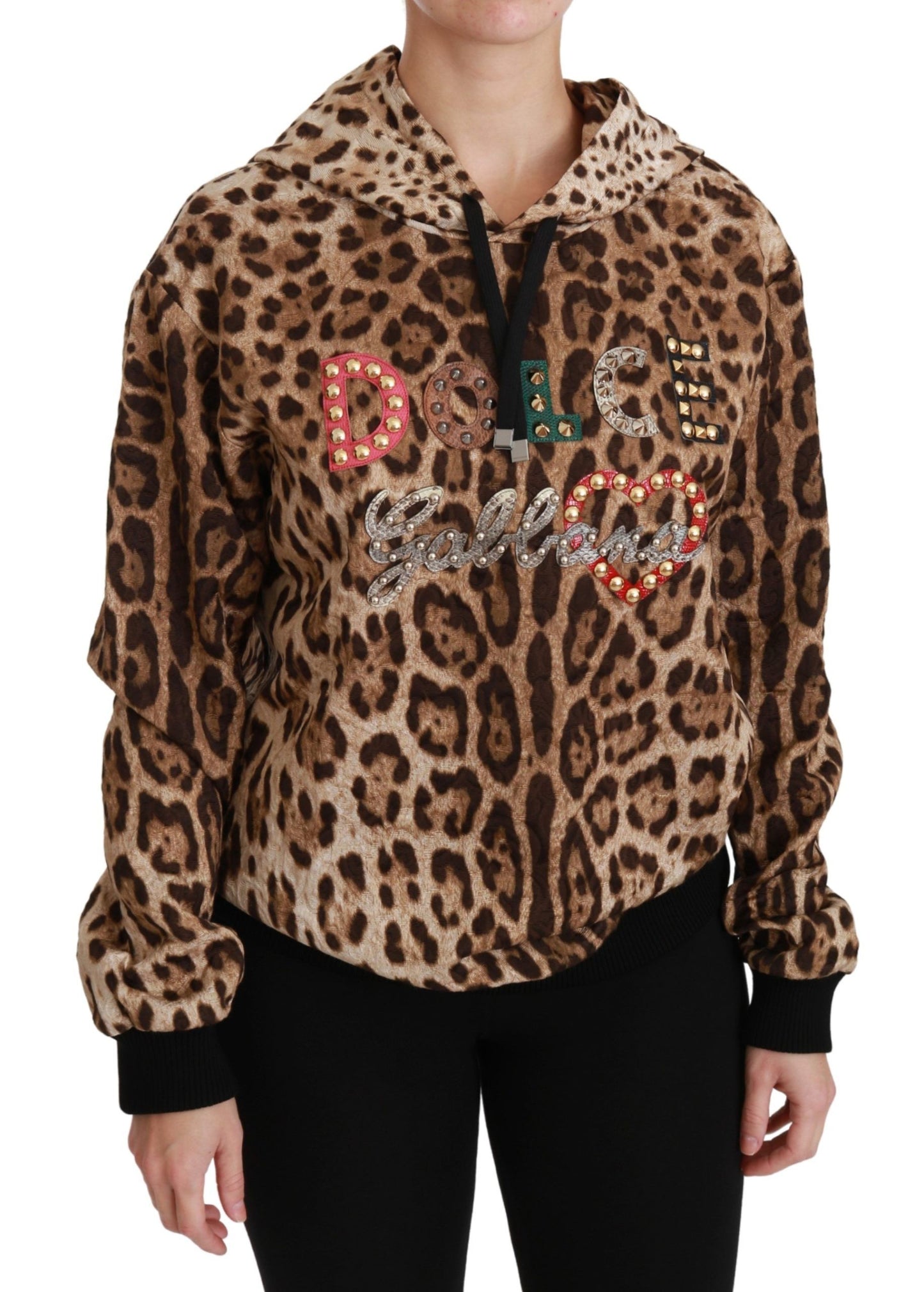 Pull à capuche élégant à imprimé léopard Dolce & Gabbana