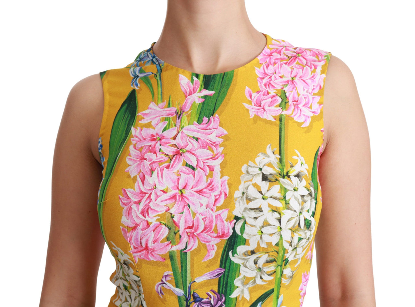 Chemisier ras du cou sans manches à fleurs Sunshine de Dolce & Gabbana