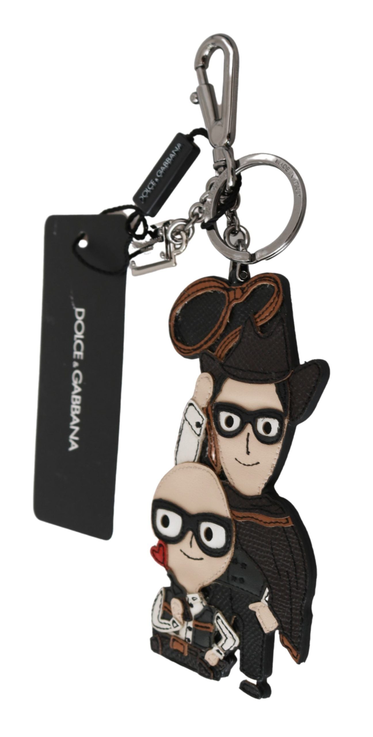 Dolce & Gabbana Leather Dominico Stefano SICILY WESTERN Badge Keychain by Dolce & Gabbana