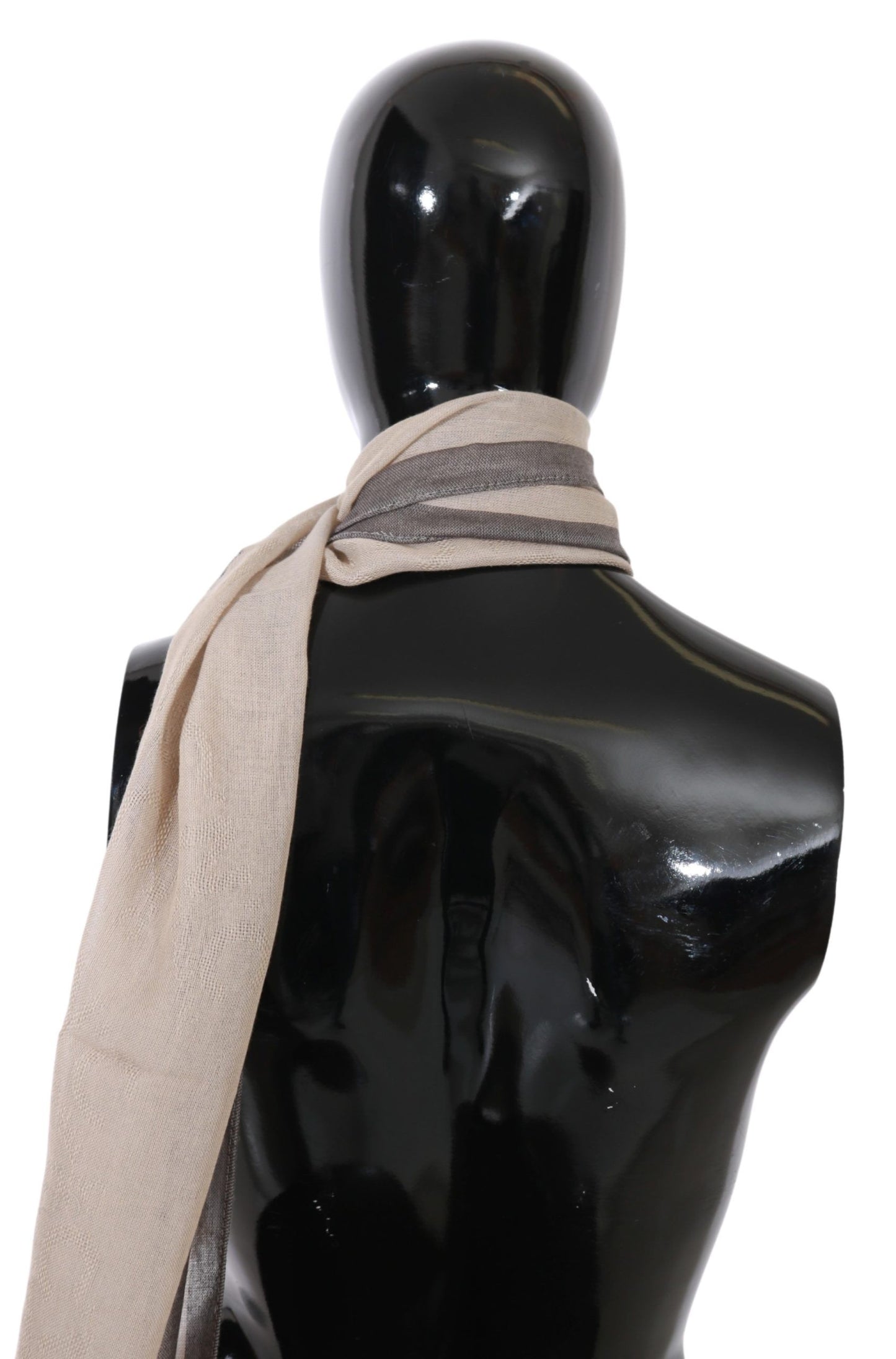 Costume national élégant, écharpe en coton beige pour femme