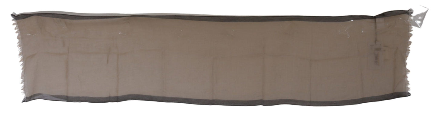 Costume national élégant, écharpe en coton beige pour femme