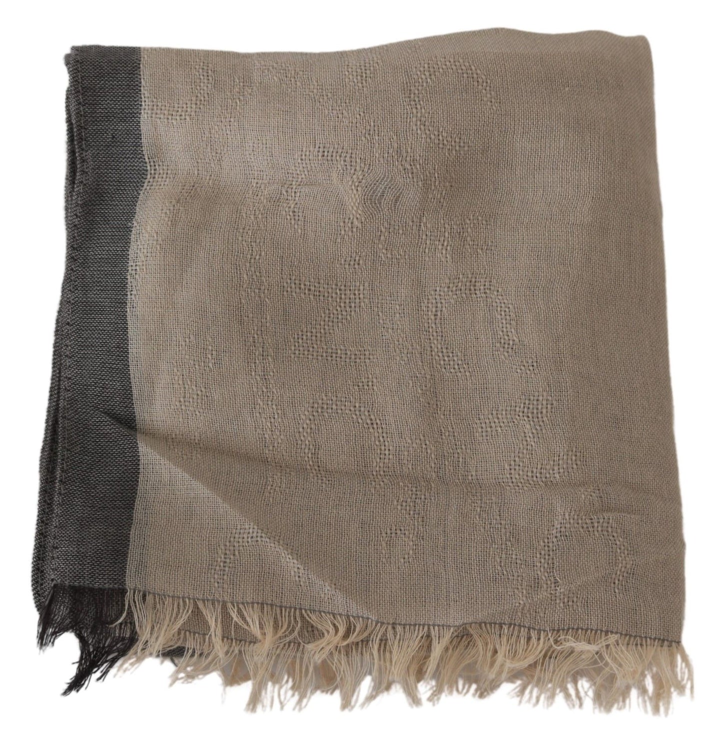 Costume national élégant, écharpe en coton beige pour femme