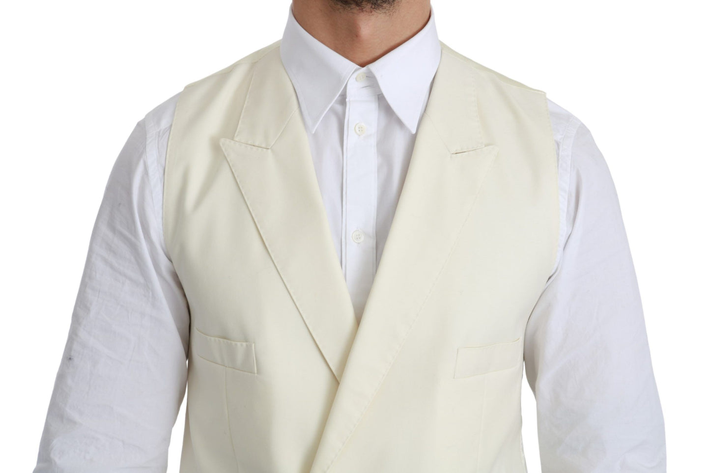 Dolce & Gabbana Élégant gilet en laine crème