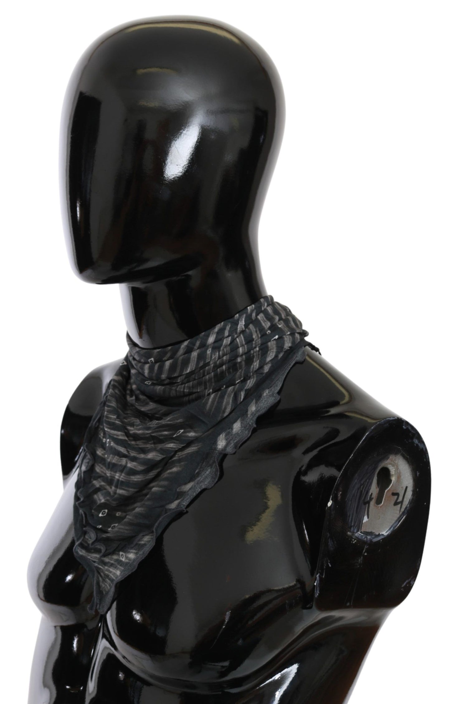 Écharpe en viscose noire élégante à rayures pour homme