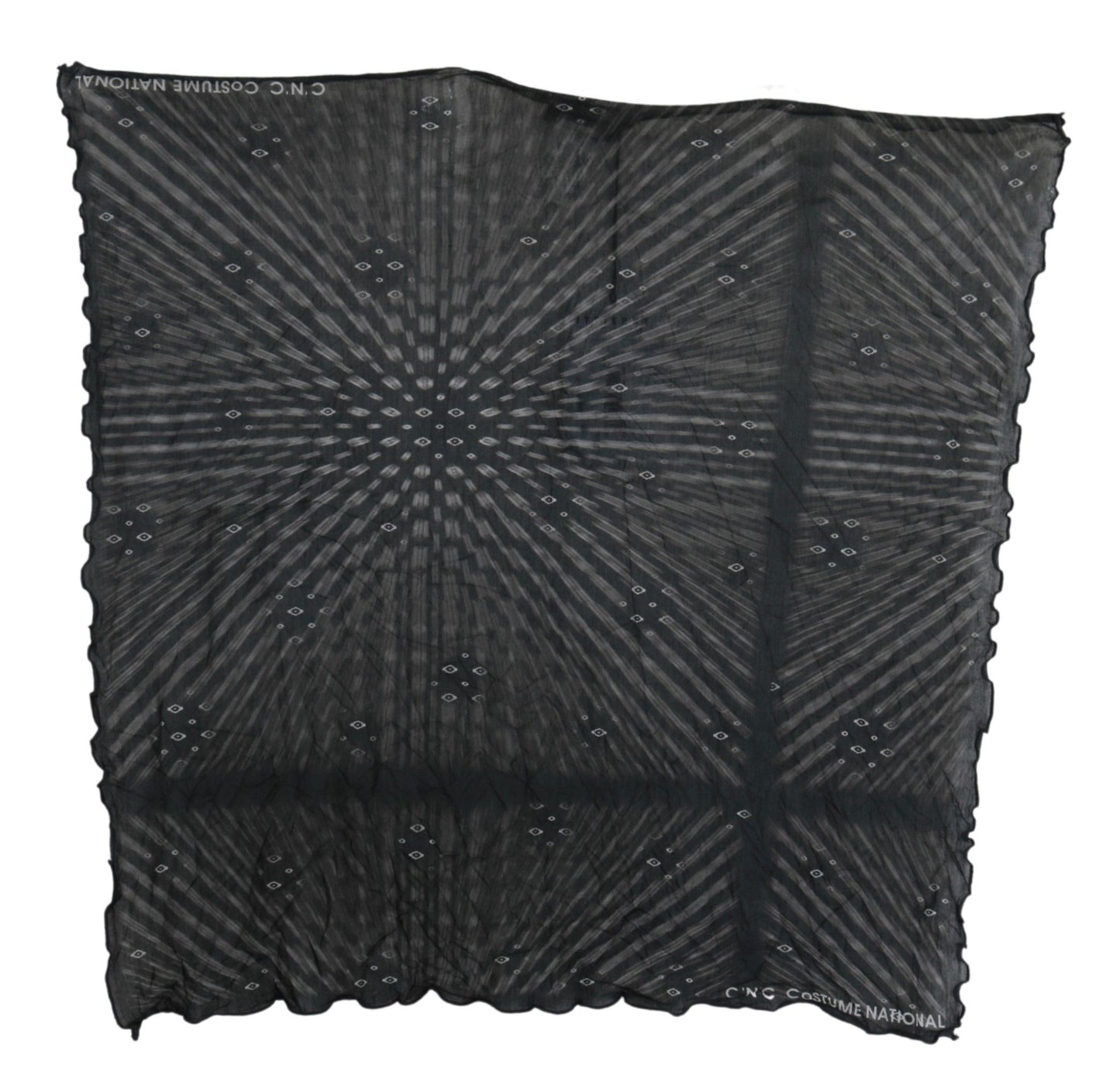 Écharpe en viscose noire élégante à rayures pour homme