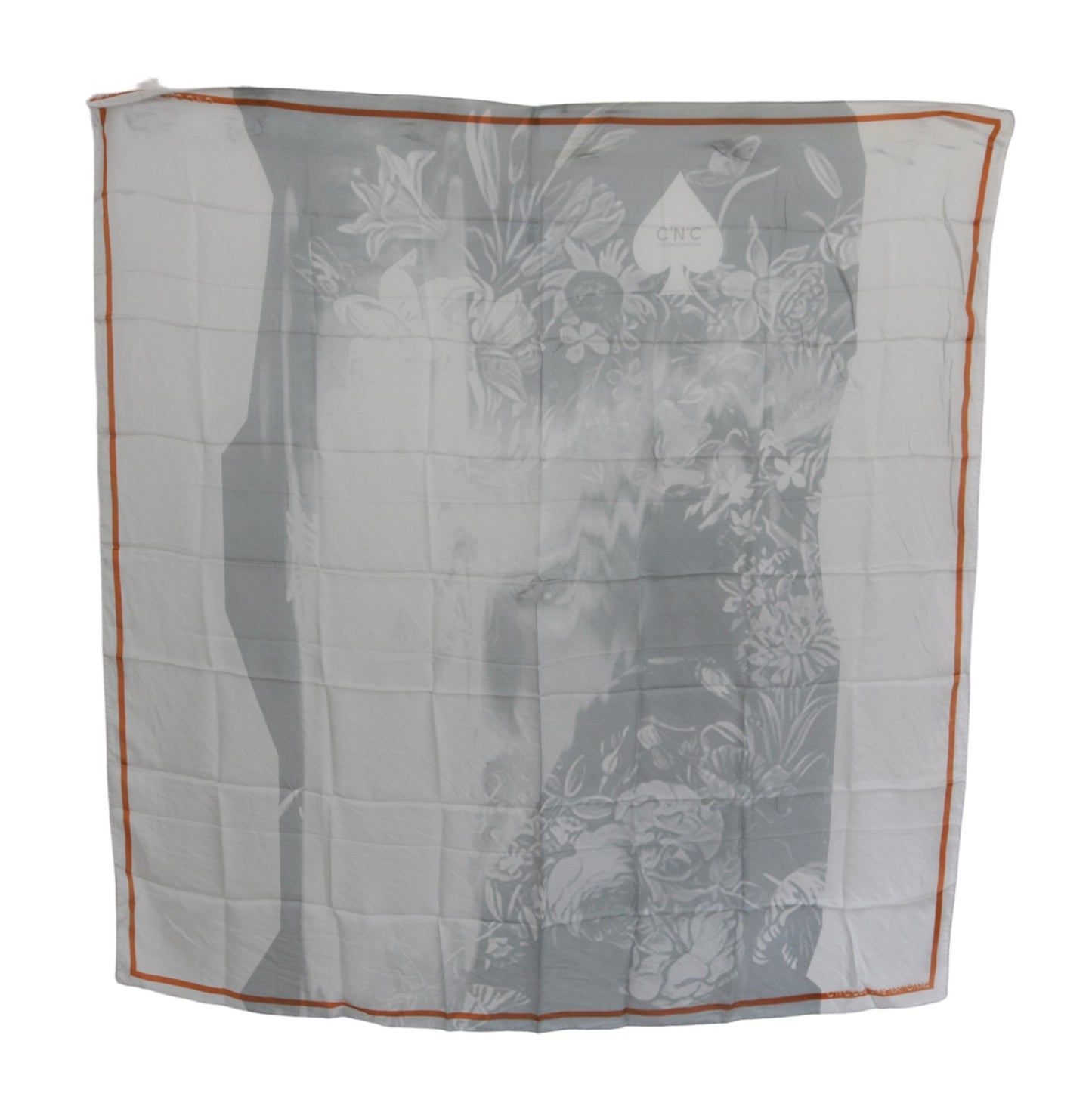 Foulard en soie à imprimé floral élégant de style national