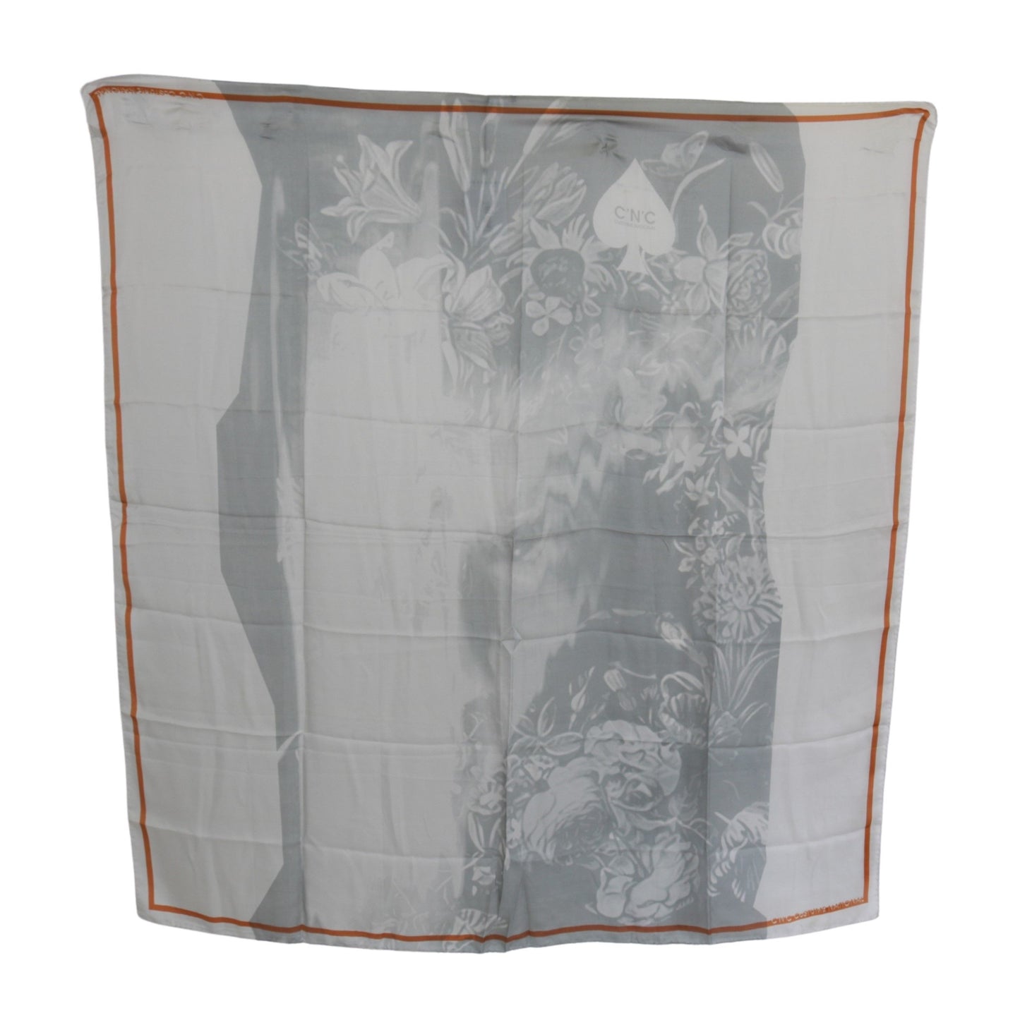 Costume National Élégant Foulard Floral en Soie