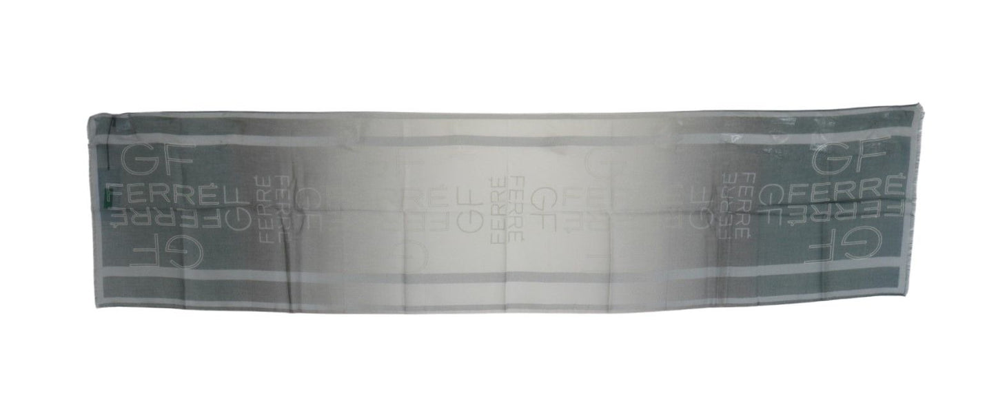 Écharpe élégante à motifs bleu-gris GF Ferre