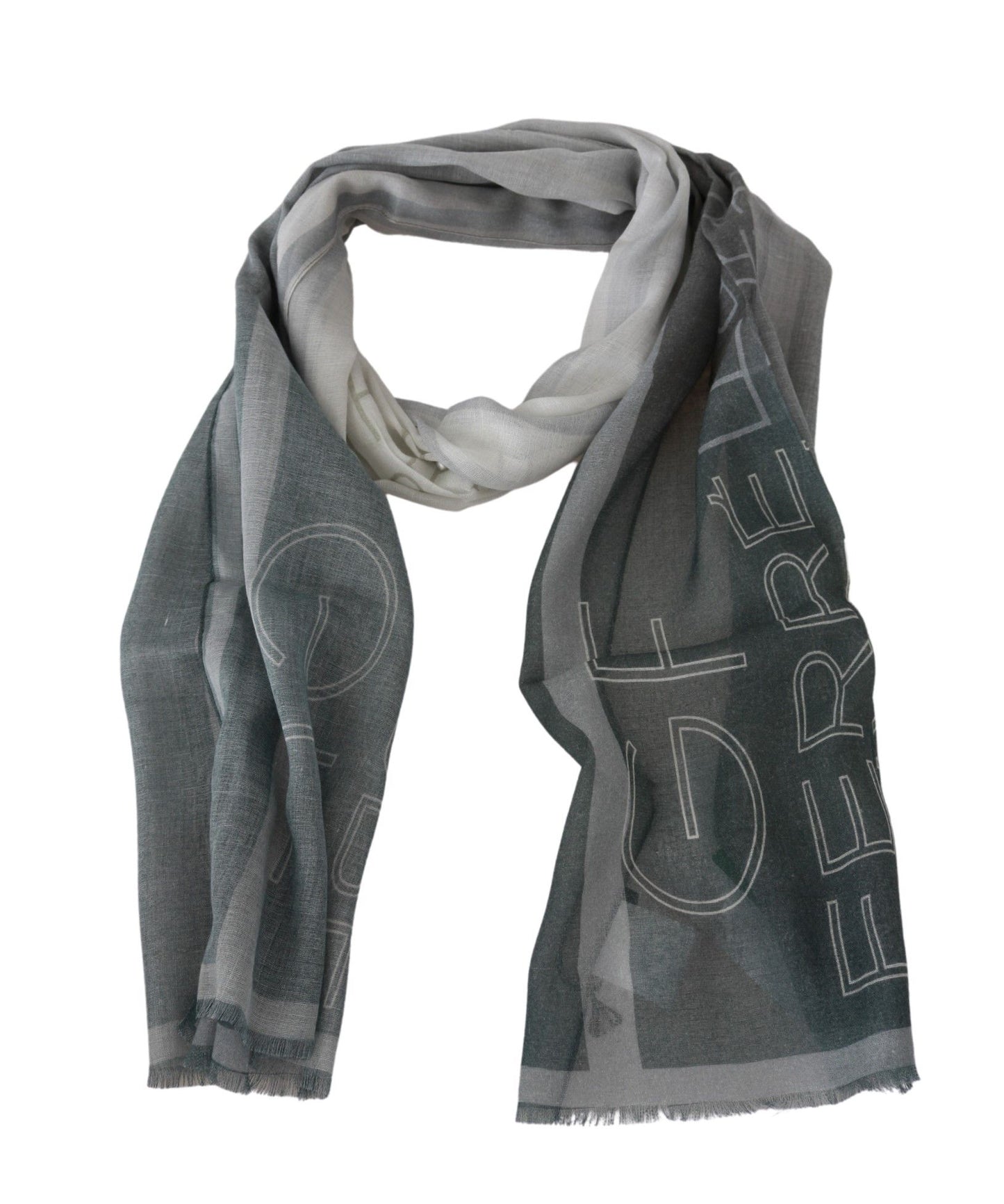 Écharpe élégante à motifs bleu-gris GF Ferre