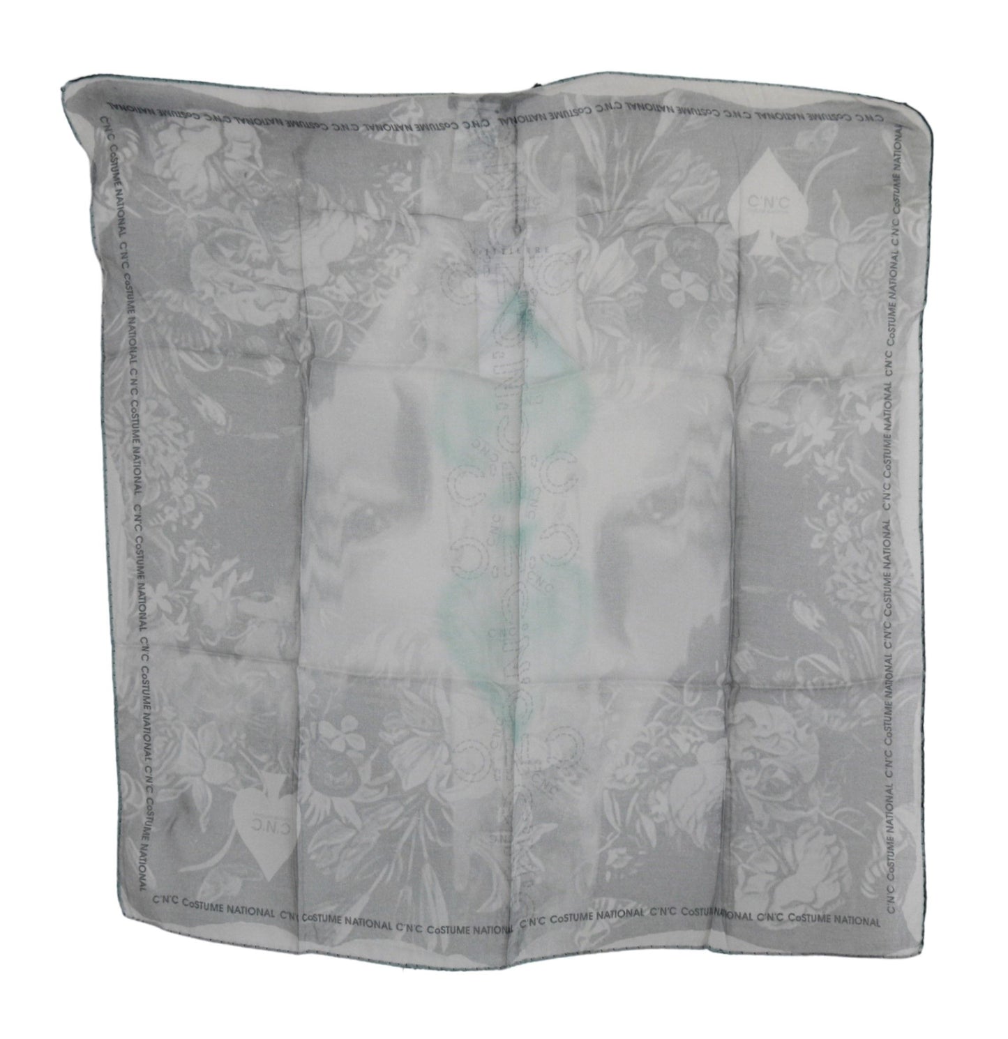 Foulard en soie gris élégant pour femme
