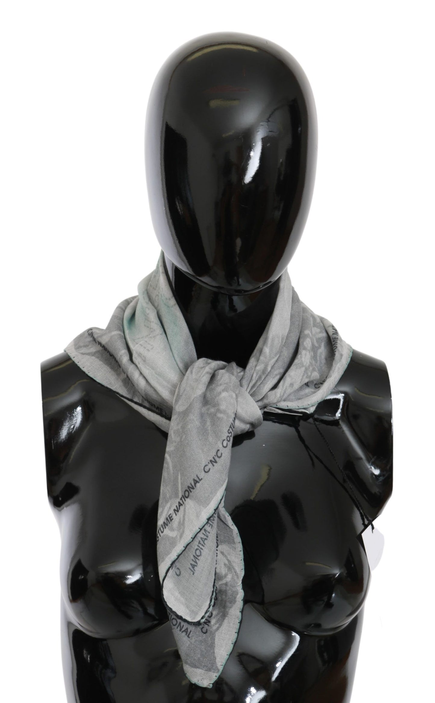 Foulard en soie gris élégant pour femme