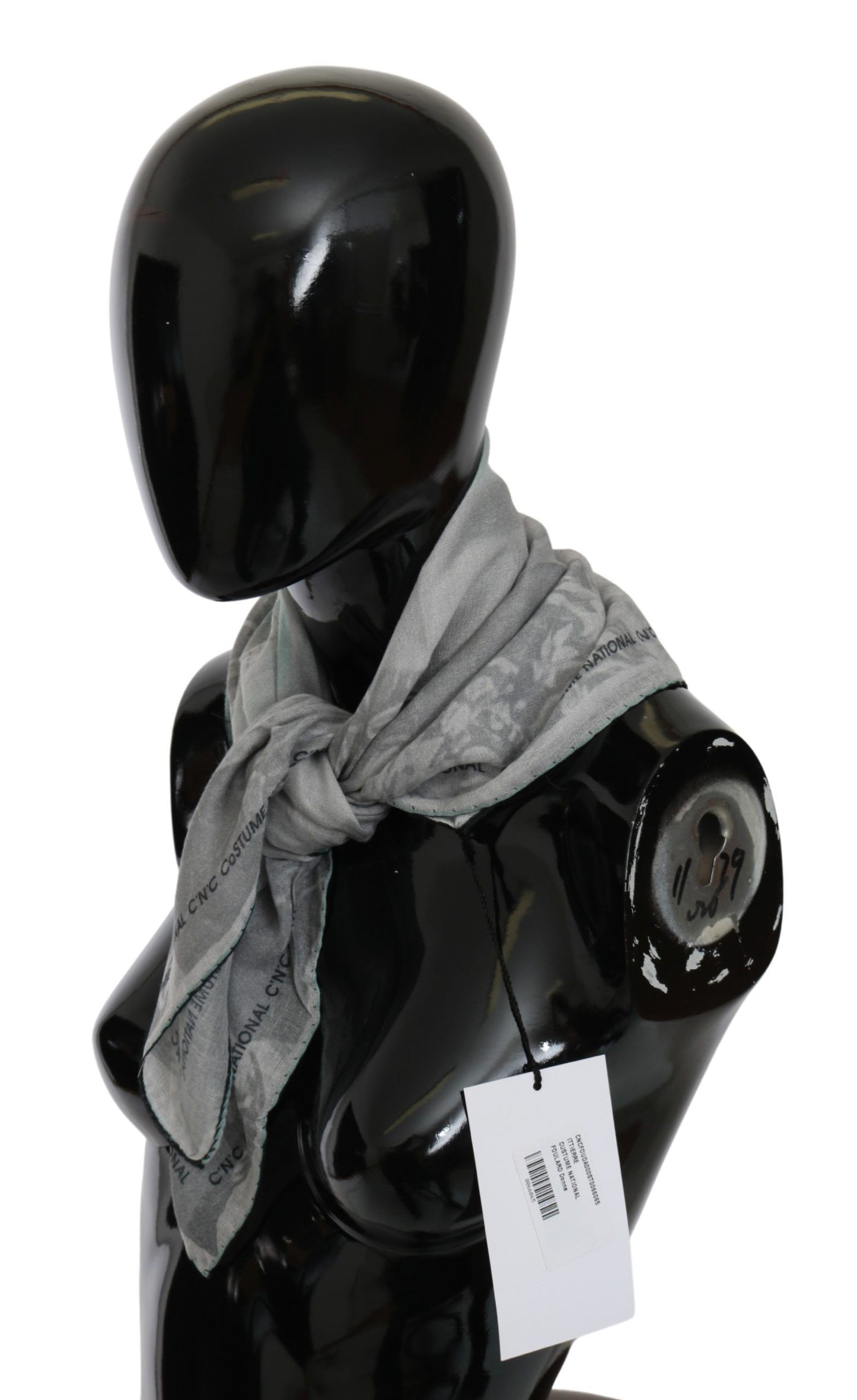 Foulard en soie gris élégant pour femme