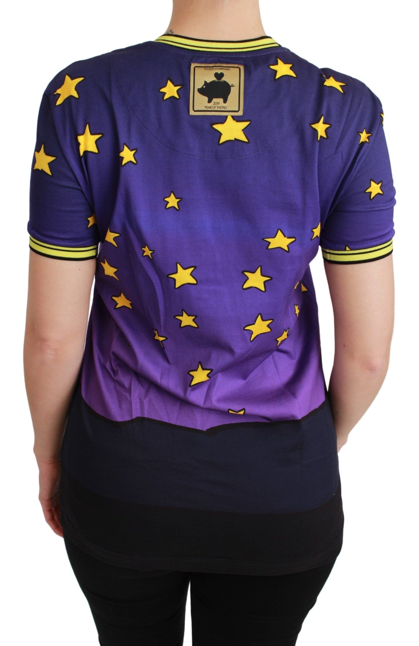 T-shirt élégant à col ras du cou Dolce & Gabbana en violet