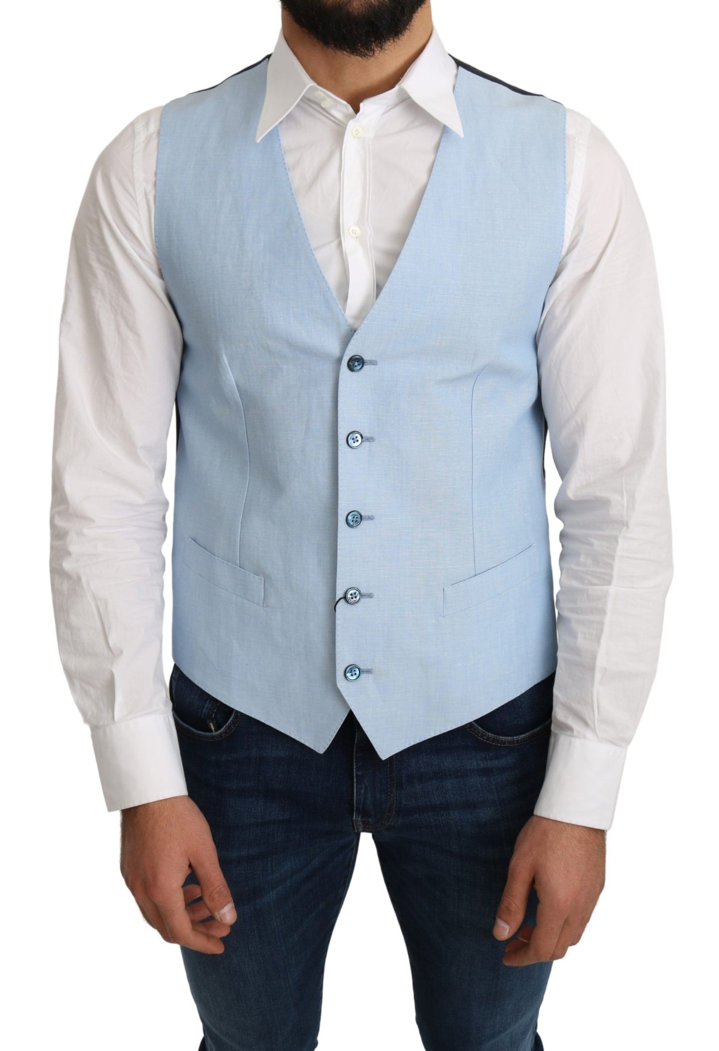 Gilet habillé élégant pour homme Dolce & Gabbana Azure