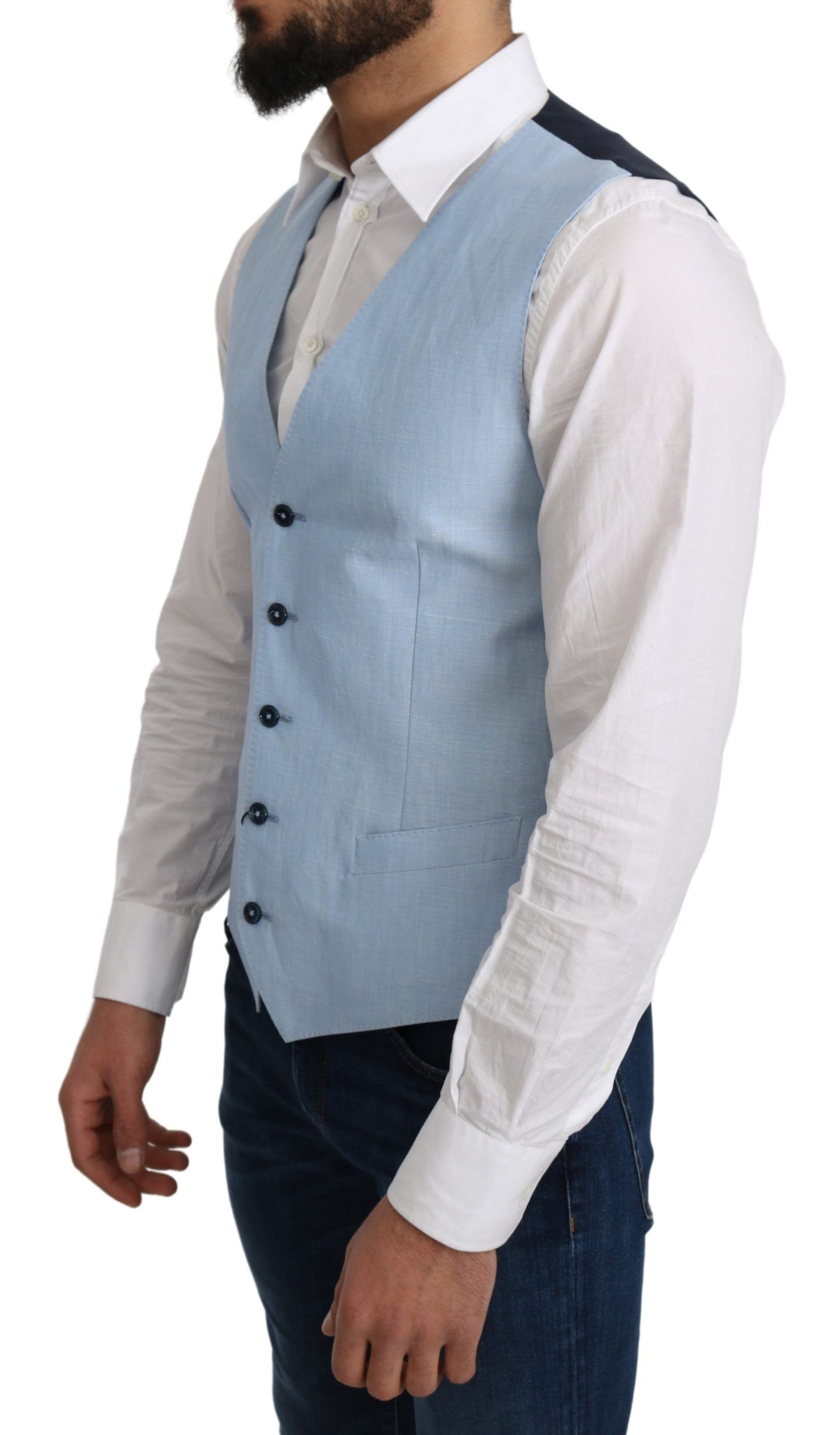 Gilet habillé élégant pour homme Dolce & Gabbana Azure
