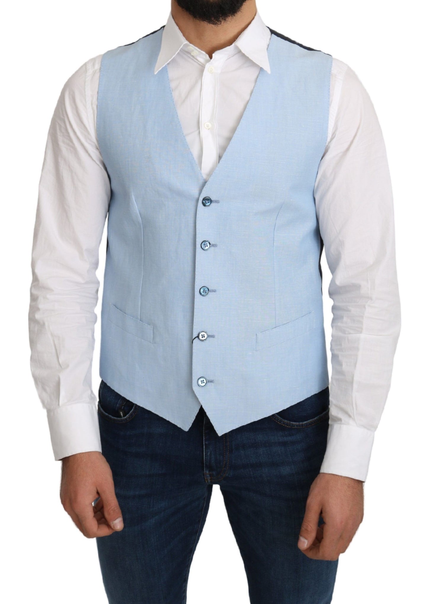 Gilet habillé élégant pour homme Dolce & Gabbana Azure