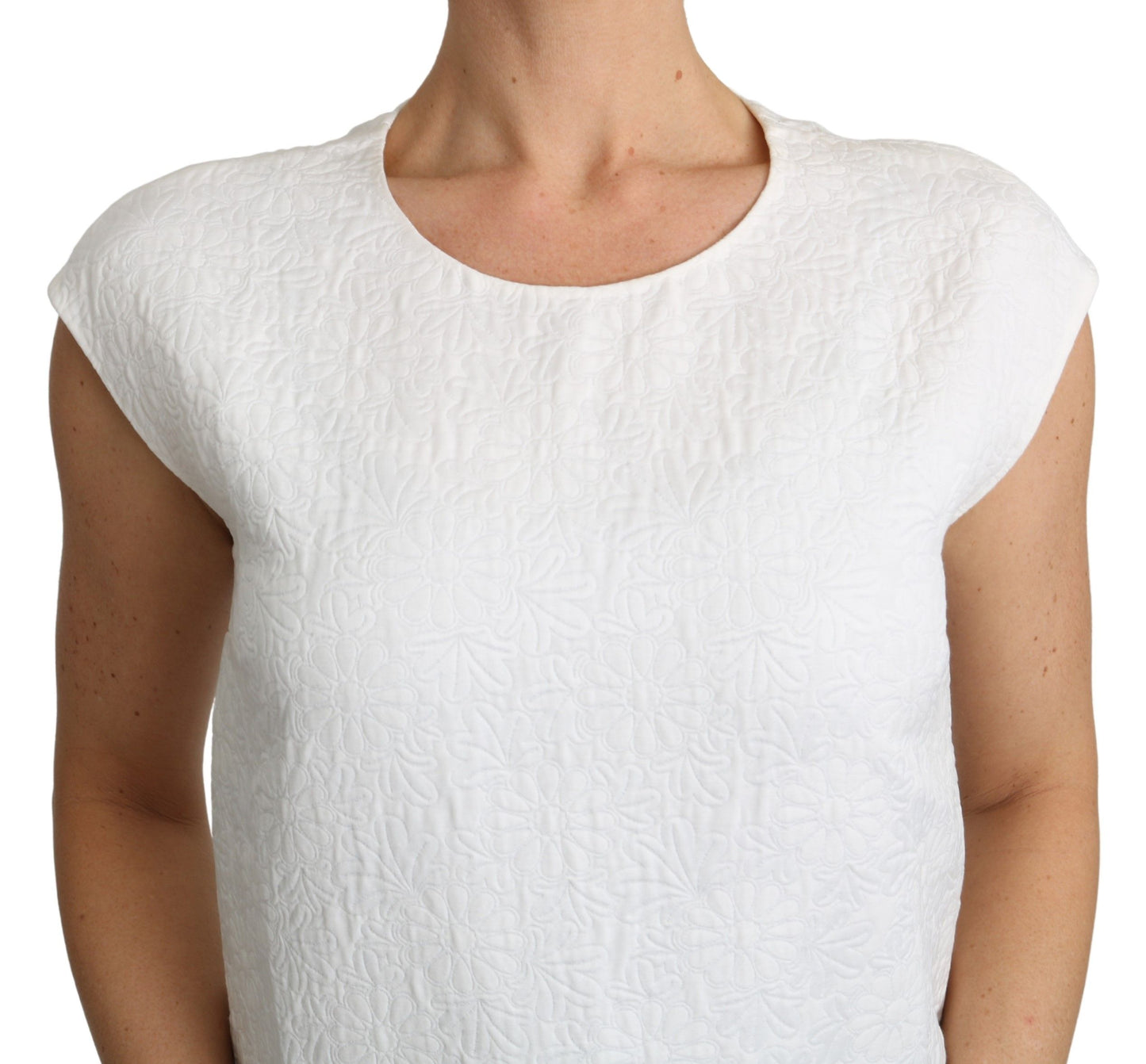 Chemisier élégant en coton mélangé blanc Dolce & Gabbana