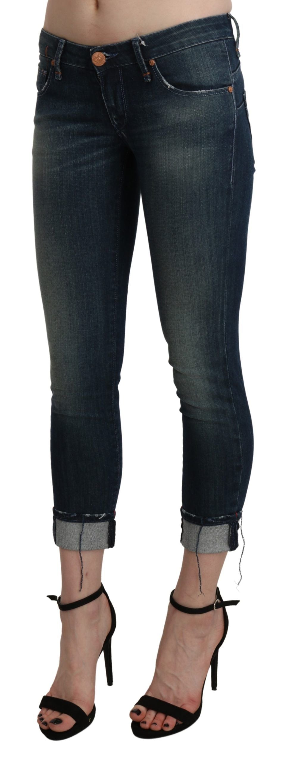 Jean skinny court délavé bleu Eight Chic