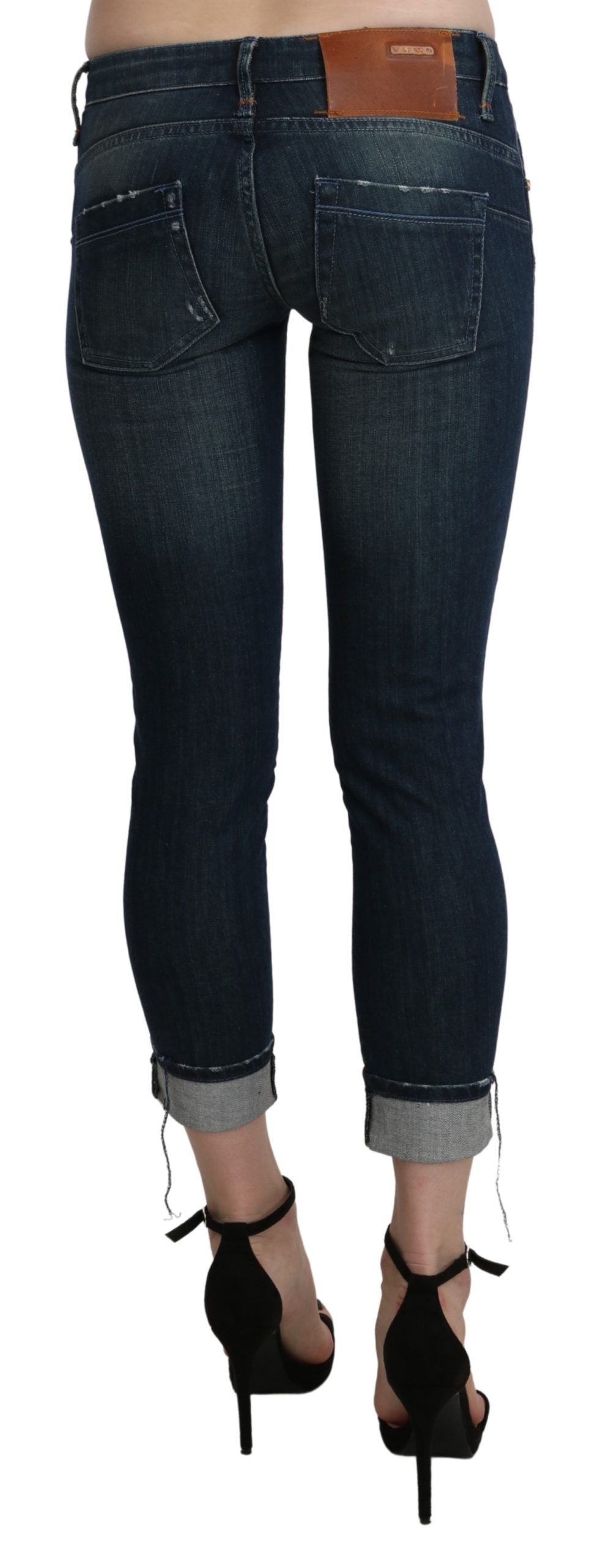 Jean skinny court délavé bleu Eight Chic