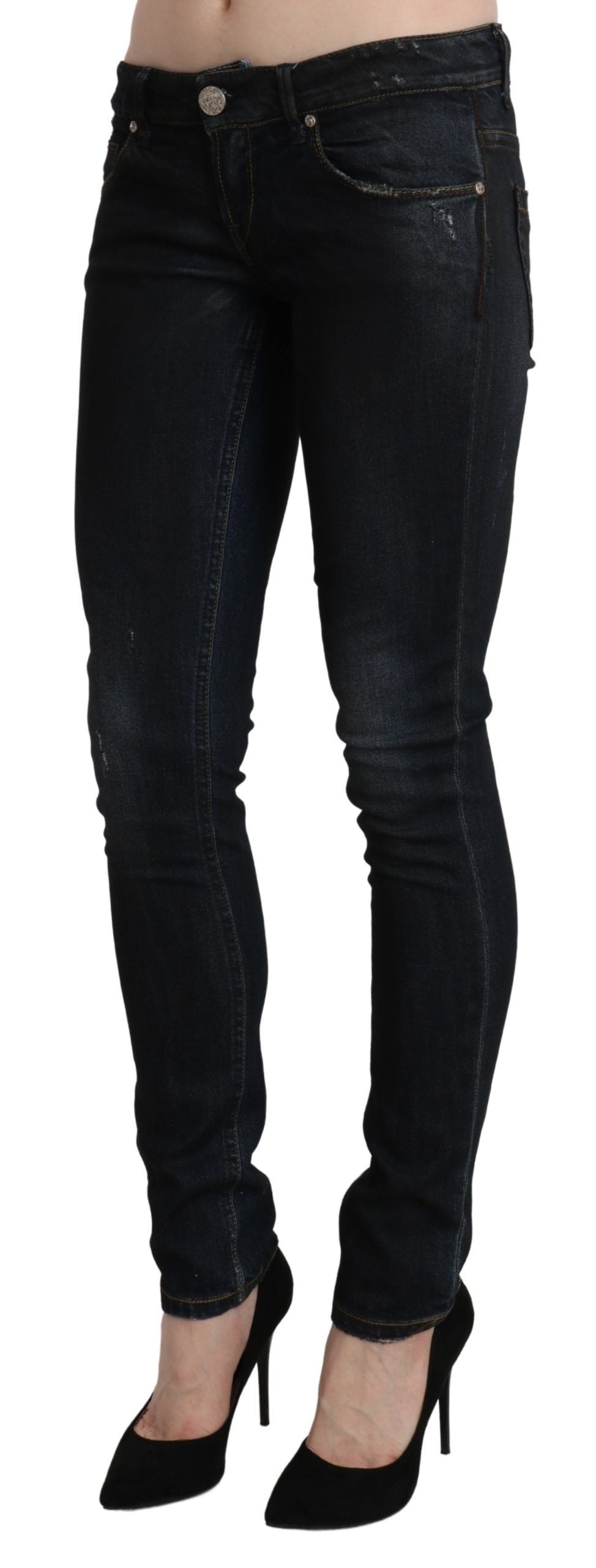 Huit jeans skinny noirs délavés élégants