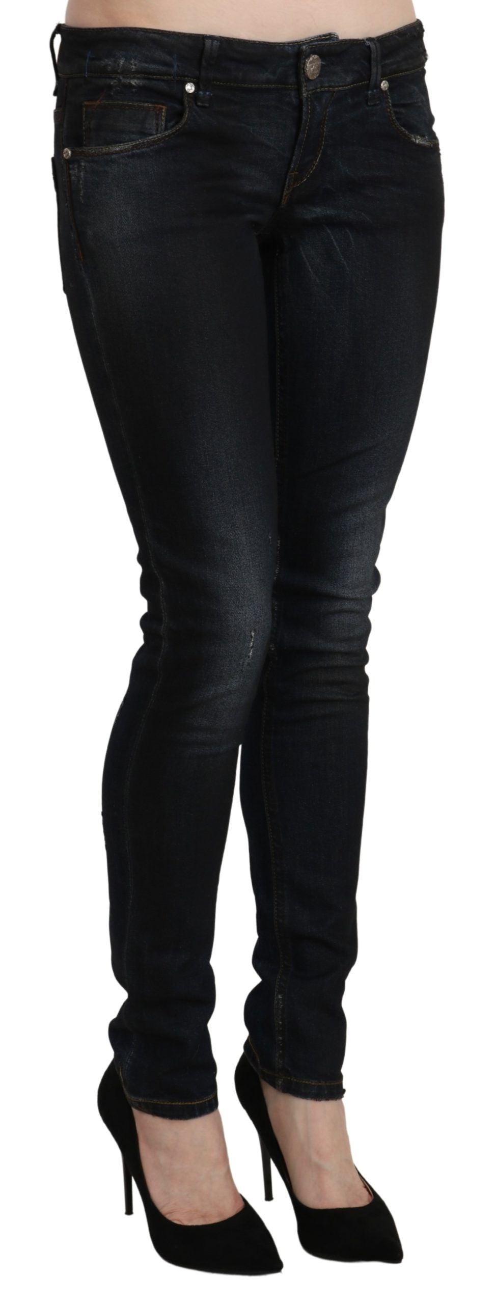Huit jeans skinny noirs délavés élégants