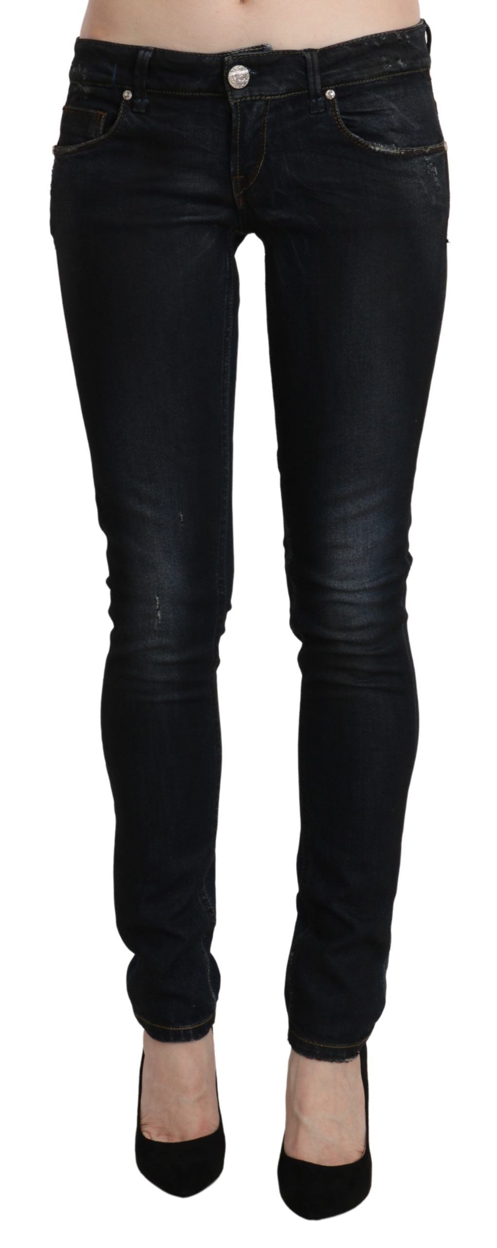 Huit jeans skinny noirs délavés élégants