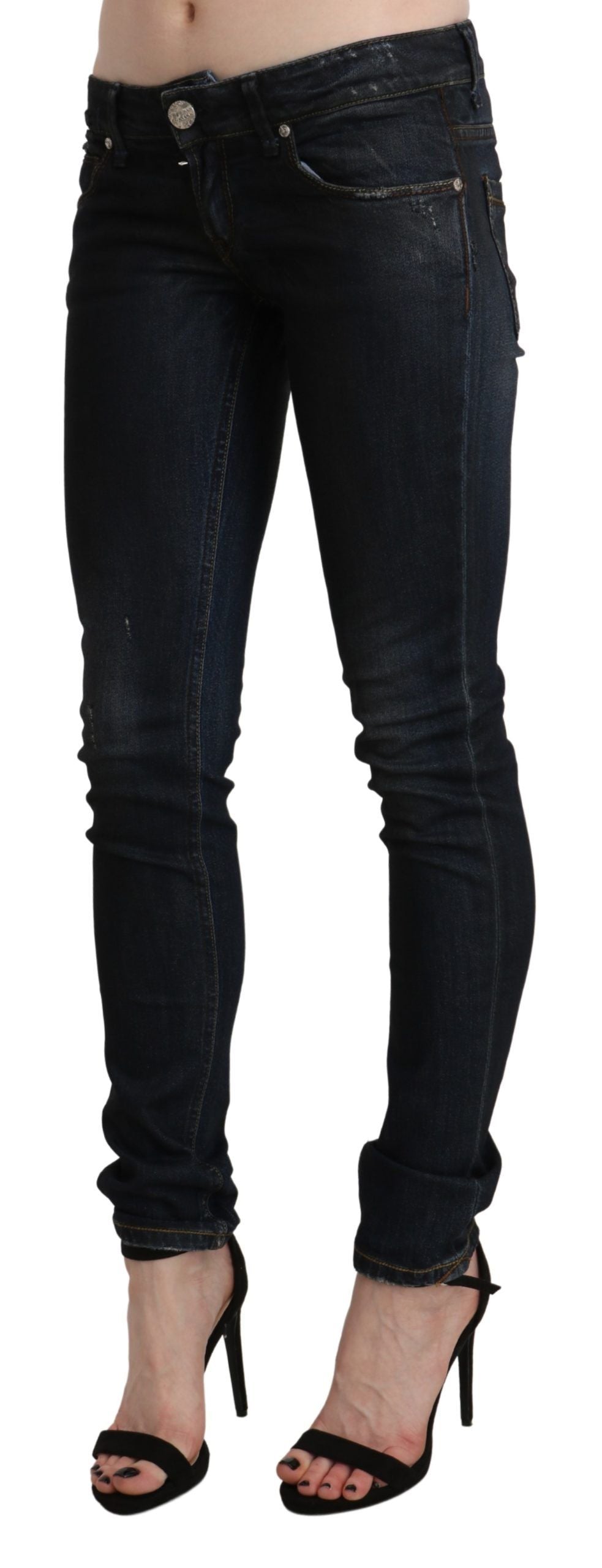 Jean skinny noir taille basse Eight Chic