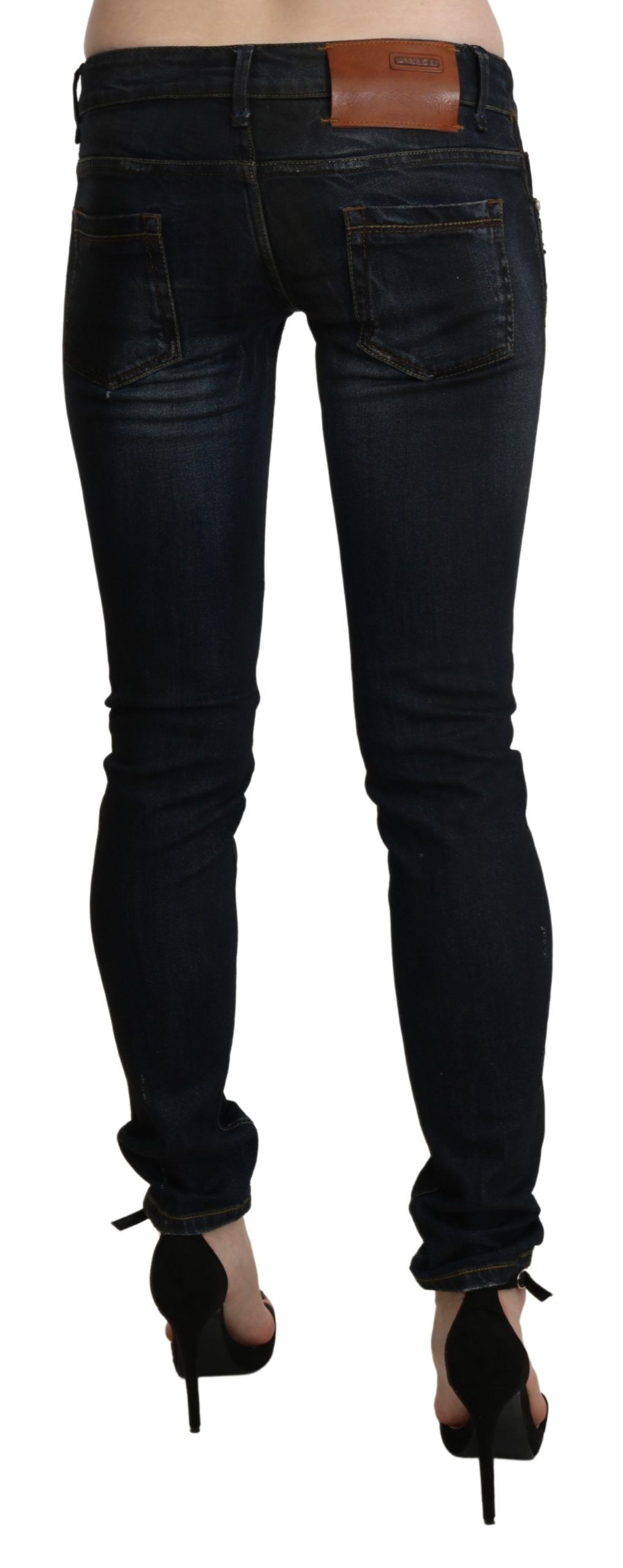 Jean skinny noir taille basse Eight Chic