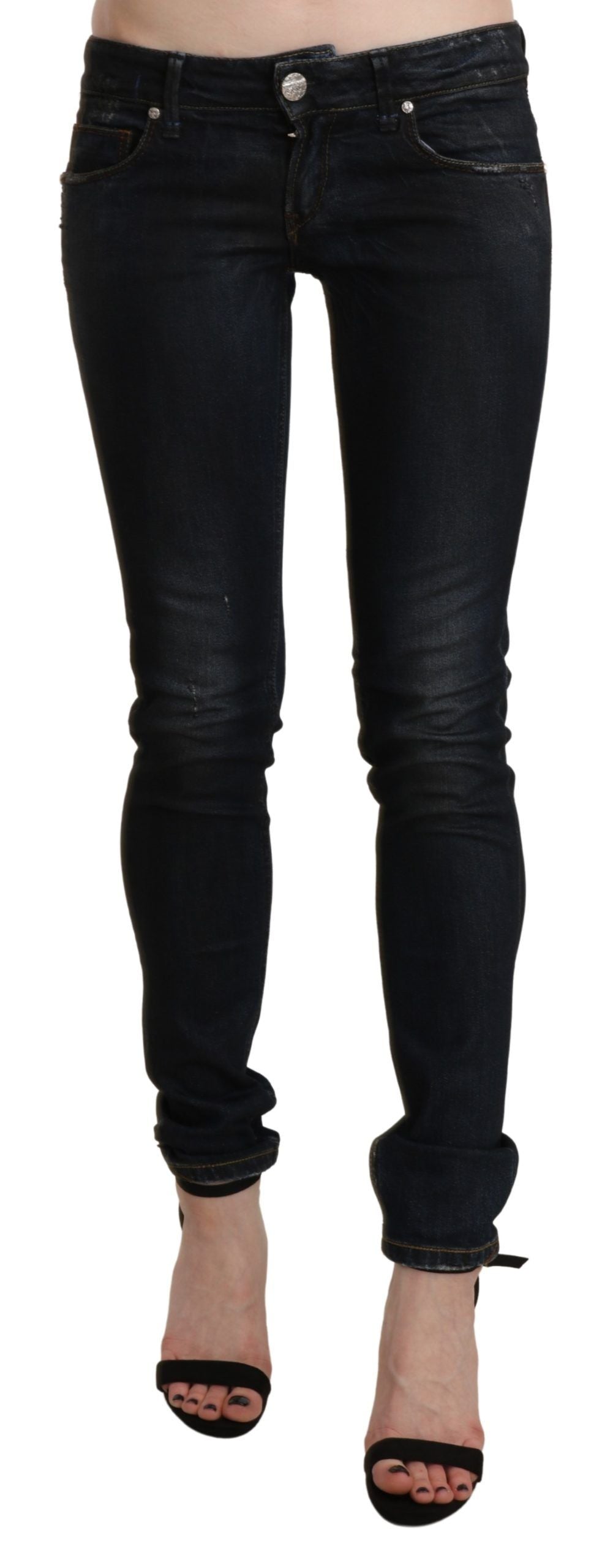 Jean skinny noir taille basse Eight Chic