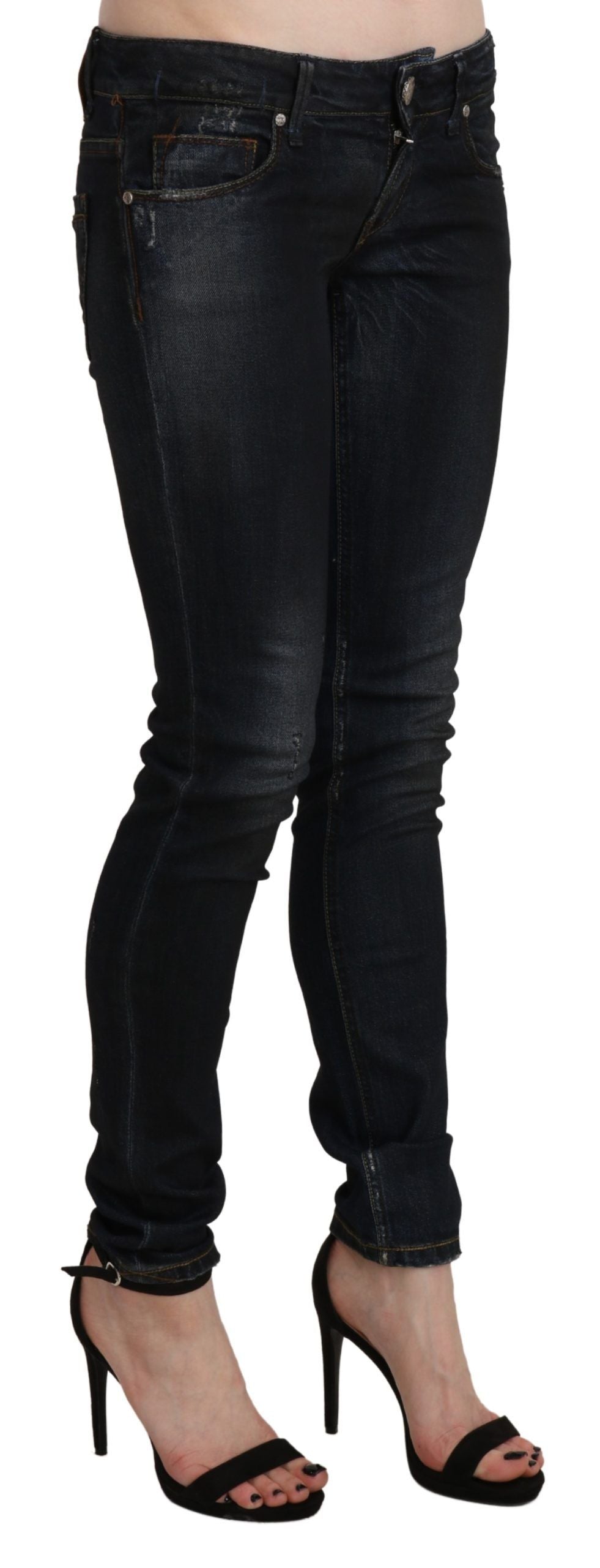 Jean skinny noir taille basse Eight Chic