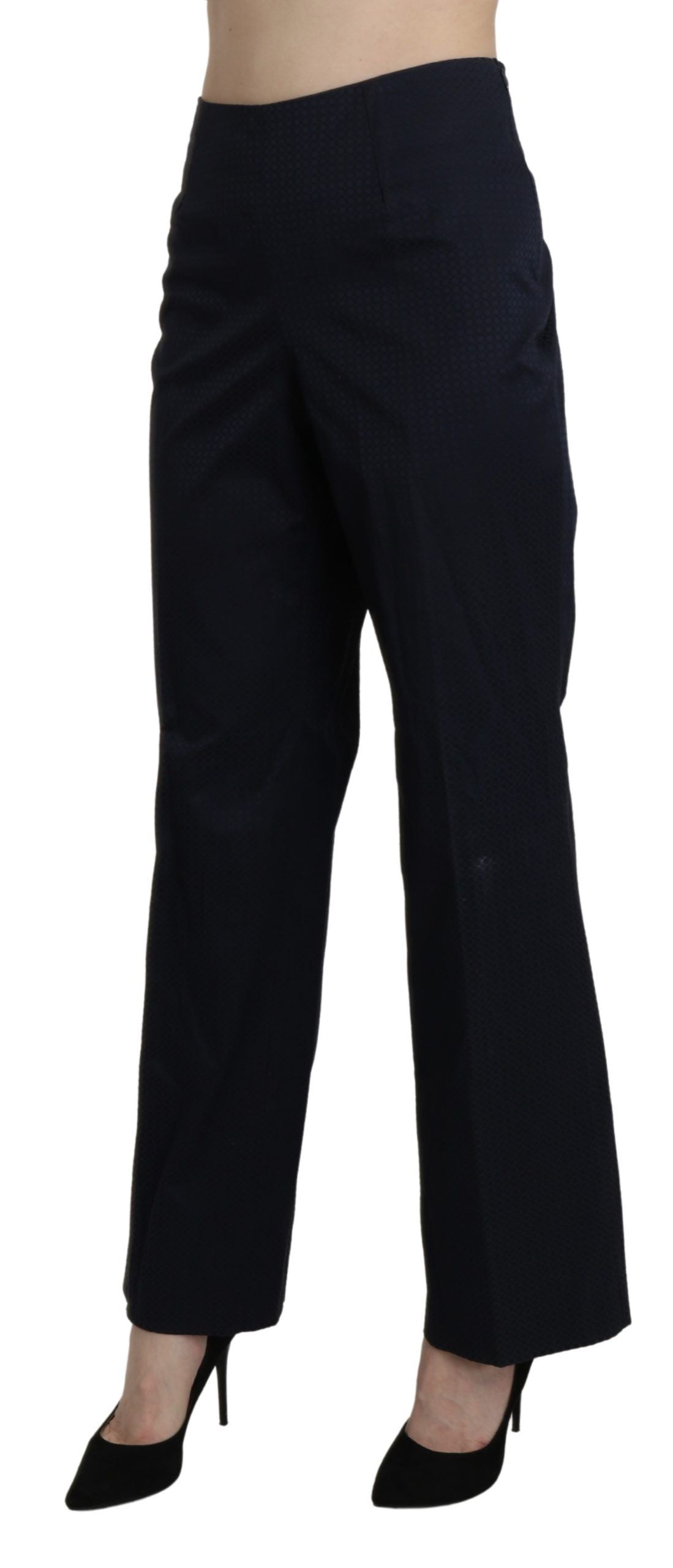BENCIVENGA Navy Blue High Waist Straight Dress Trouser Pants by BENCIVENGA