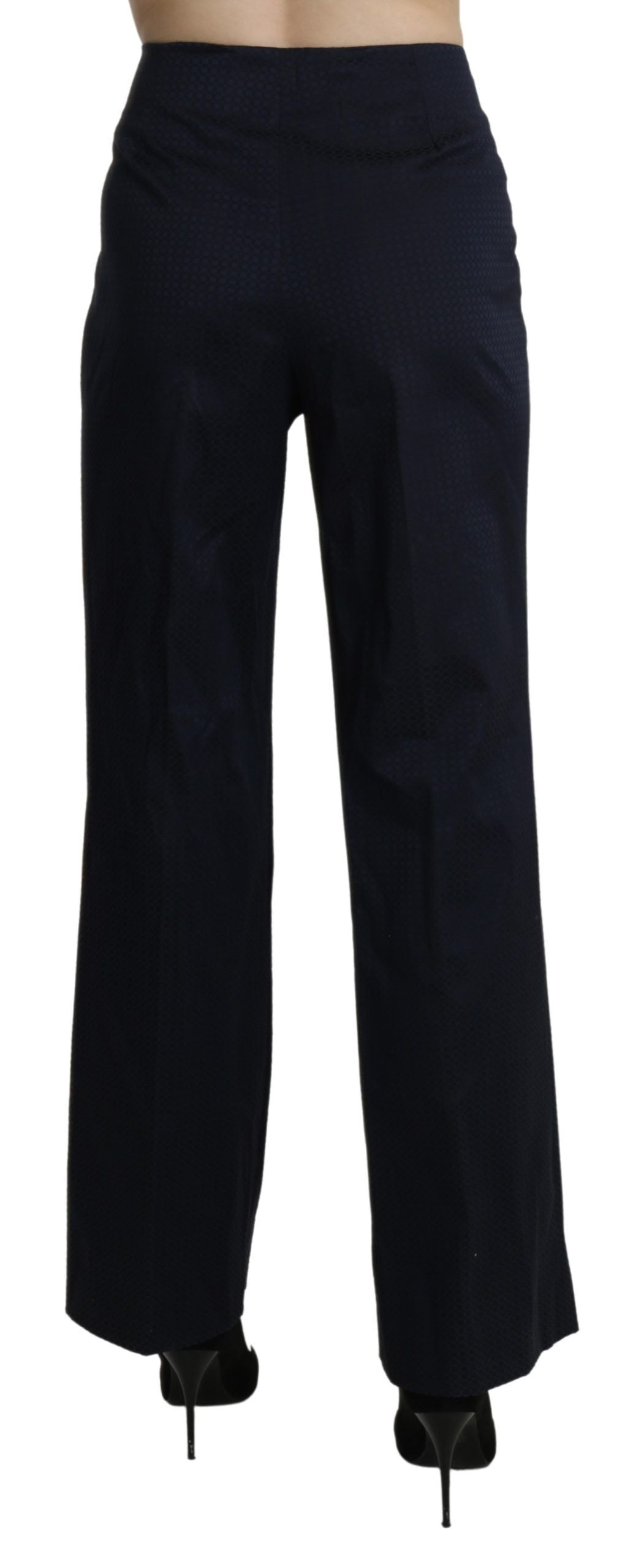 BENCIVENGA Navy Blue High Waist Straight Dress Trouser Pants by BENCIVENGA