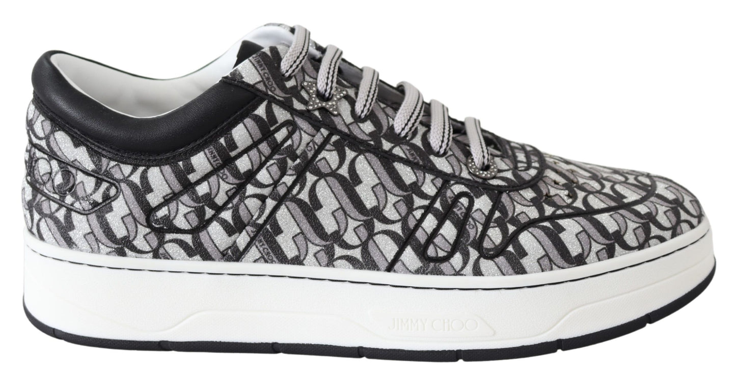 Baskets scintillantes Jimmy Choo - Argent et noir