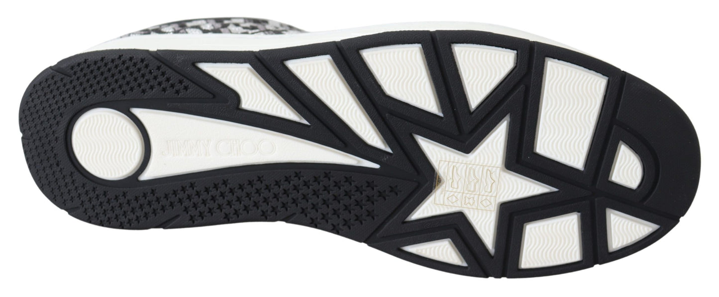 Baskets scintillantes Jimmy Choo - Argent et noir