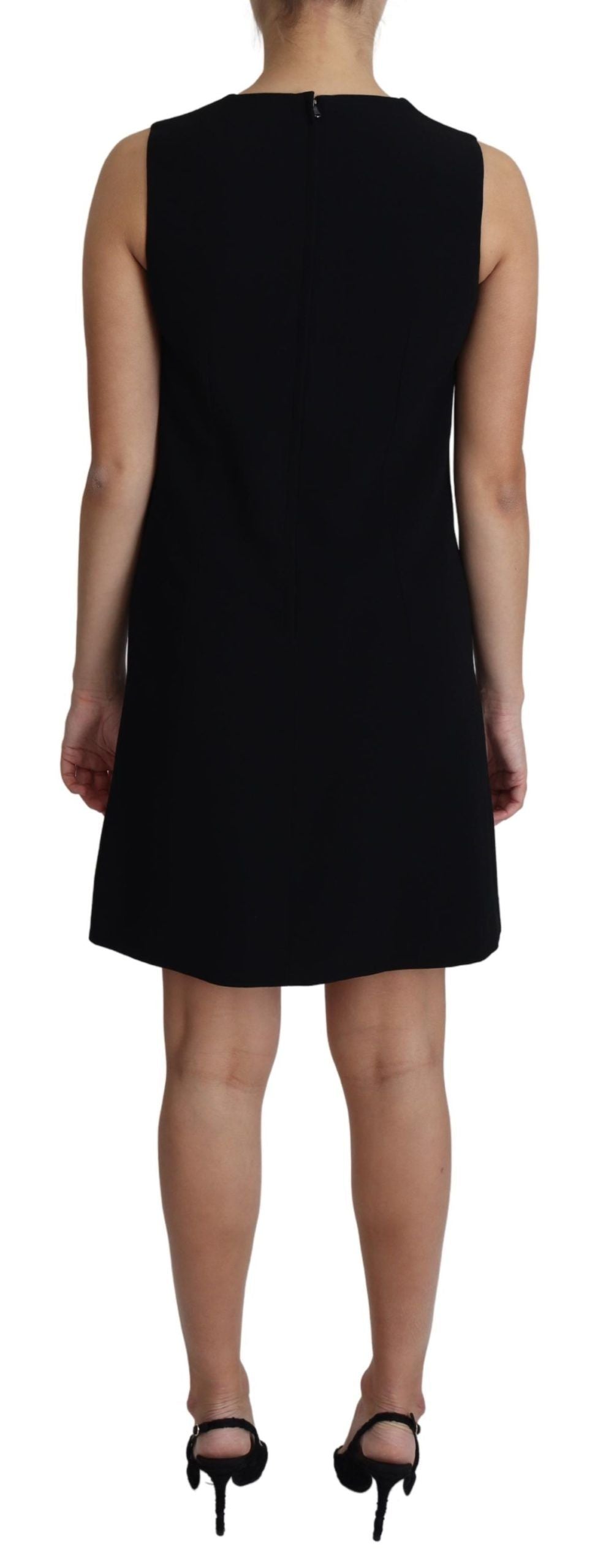 Dolce & Gabbana - Robe courte trapèze noire élégante sans manches