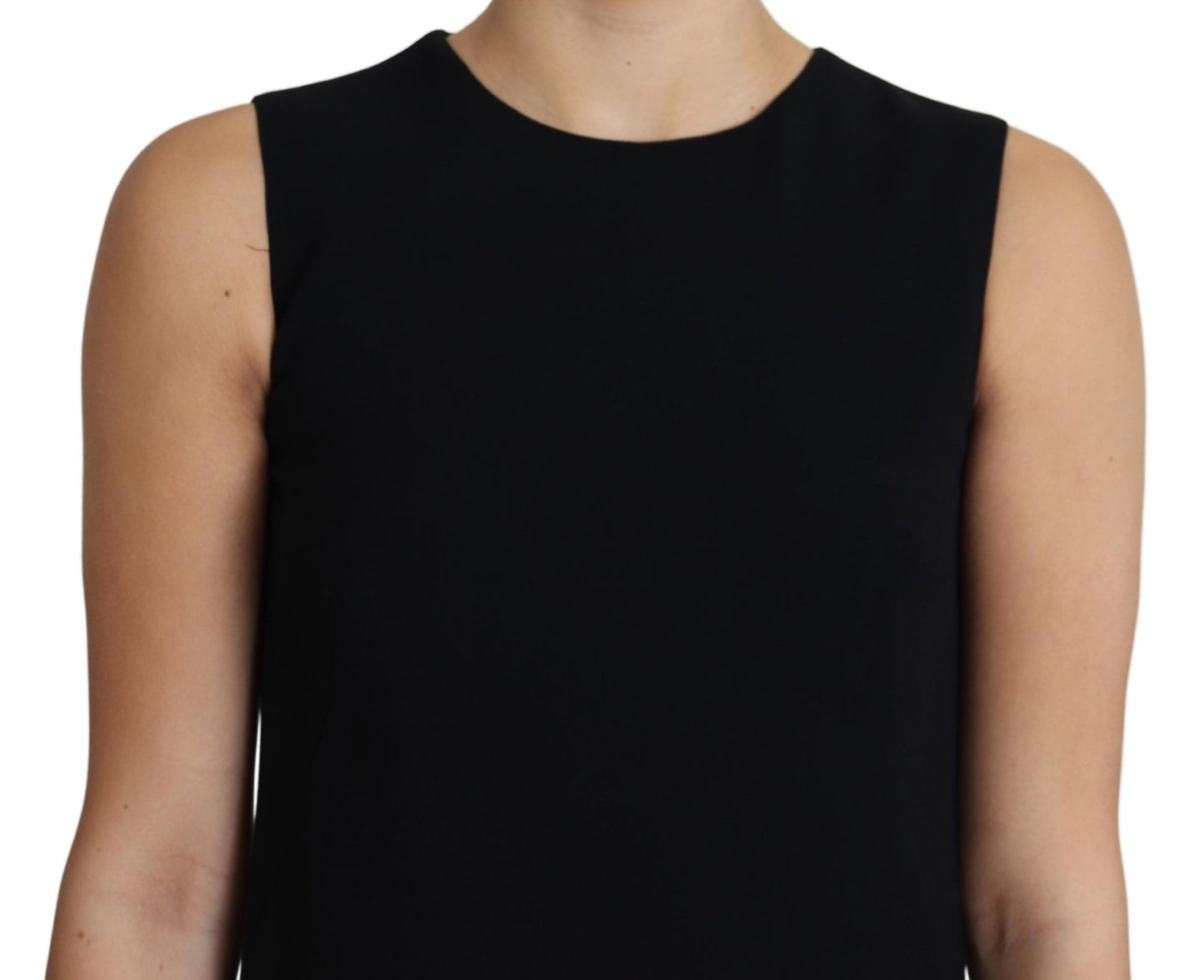 Dolce & Gabbana - Robe courte trapèze noire élégante sans manches