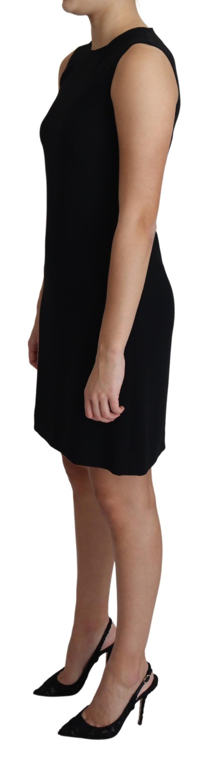 Dolce & Gabbana - Robe courte trapèze noire élégante sans manches