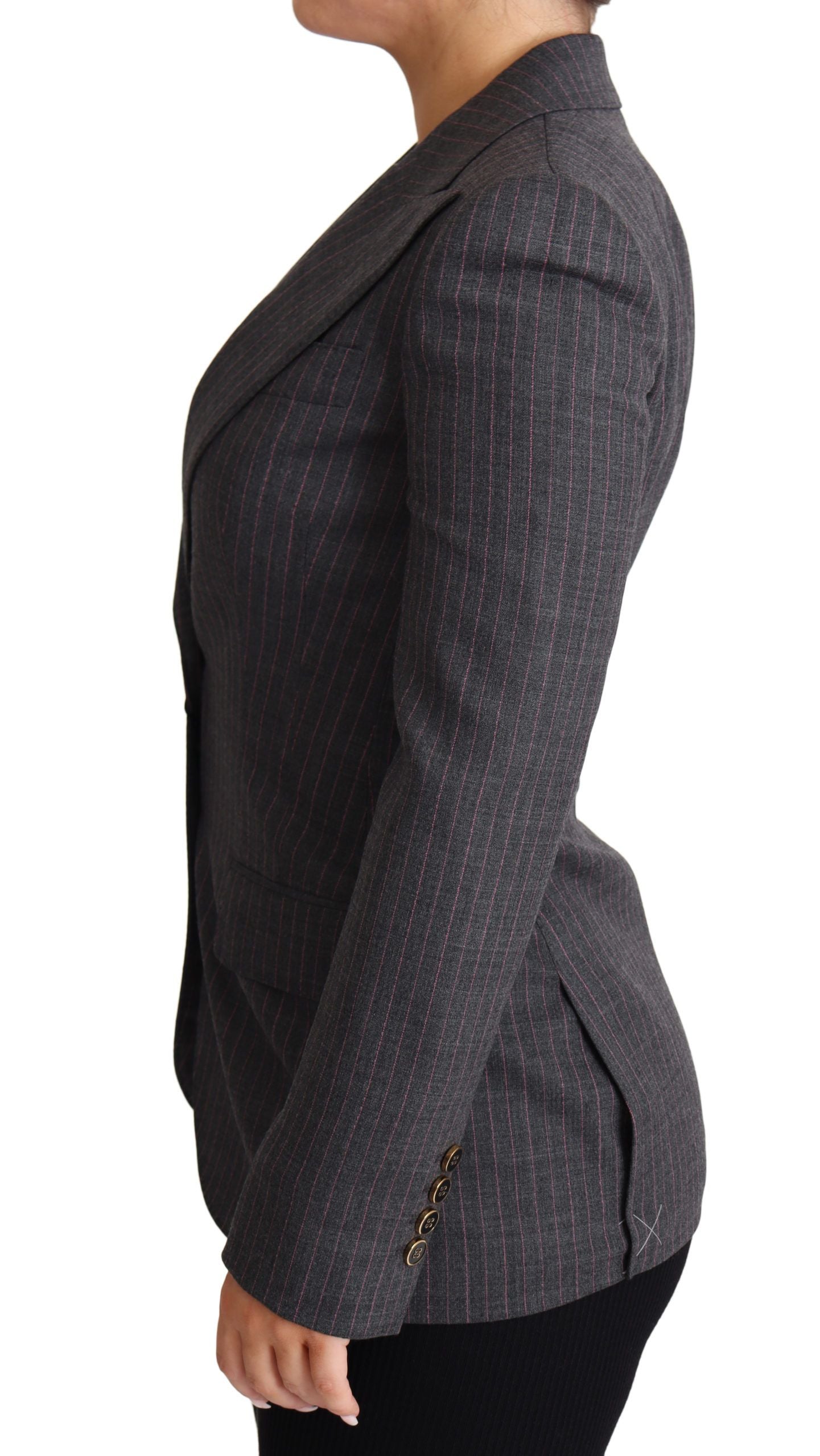 Blazer élégant en laine stretch grise Dolce & Gabbana